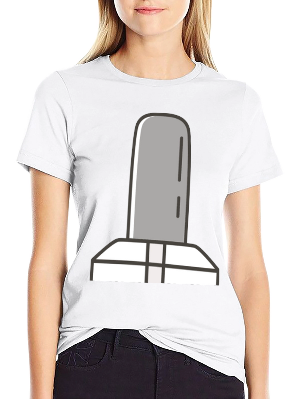 Simple Tombstone Graphic Tee - Black