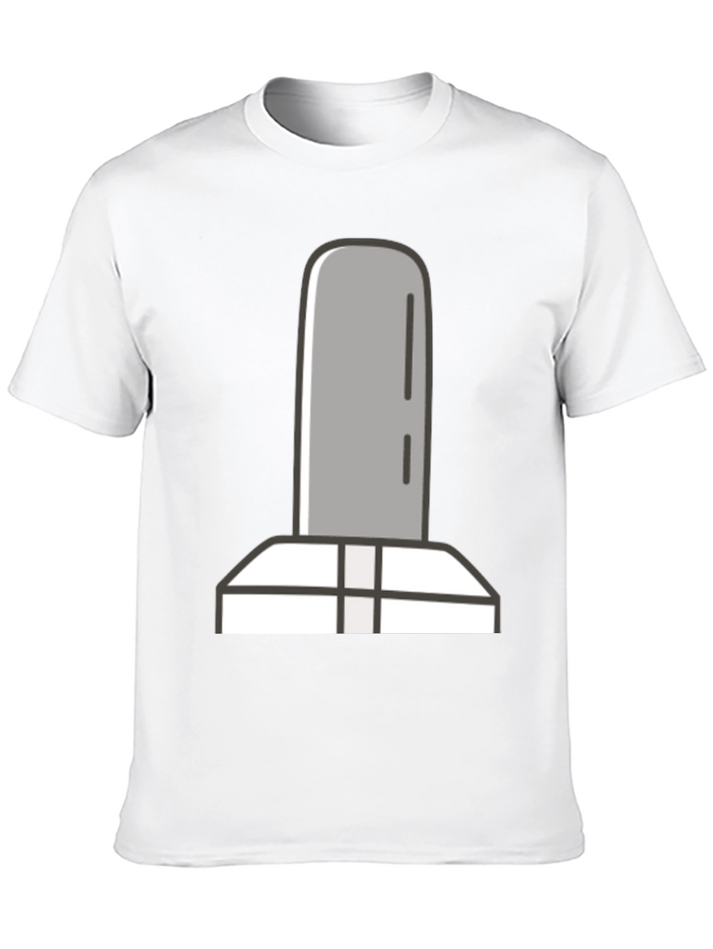 Simple Tombstone Graphic Tee - Black