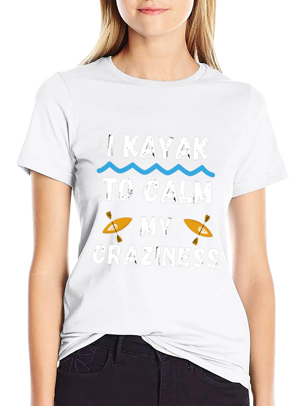 I Kayak to Calm My Craziness Graphic T-Shirt