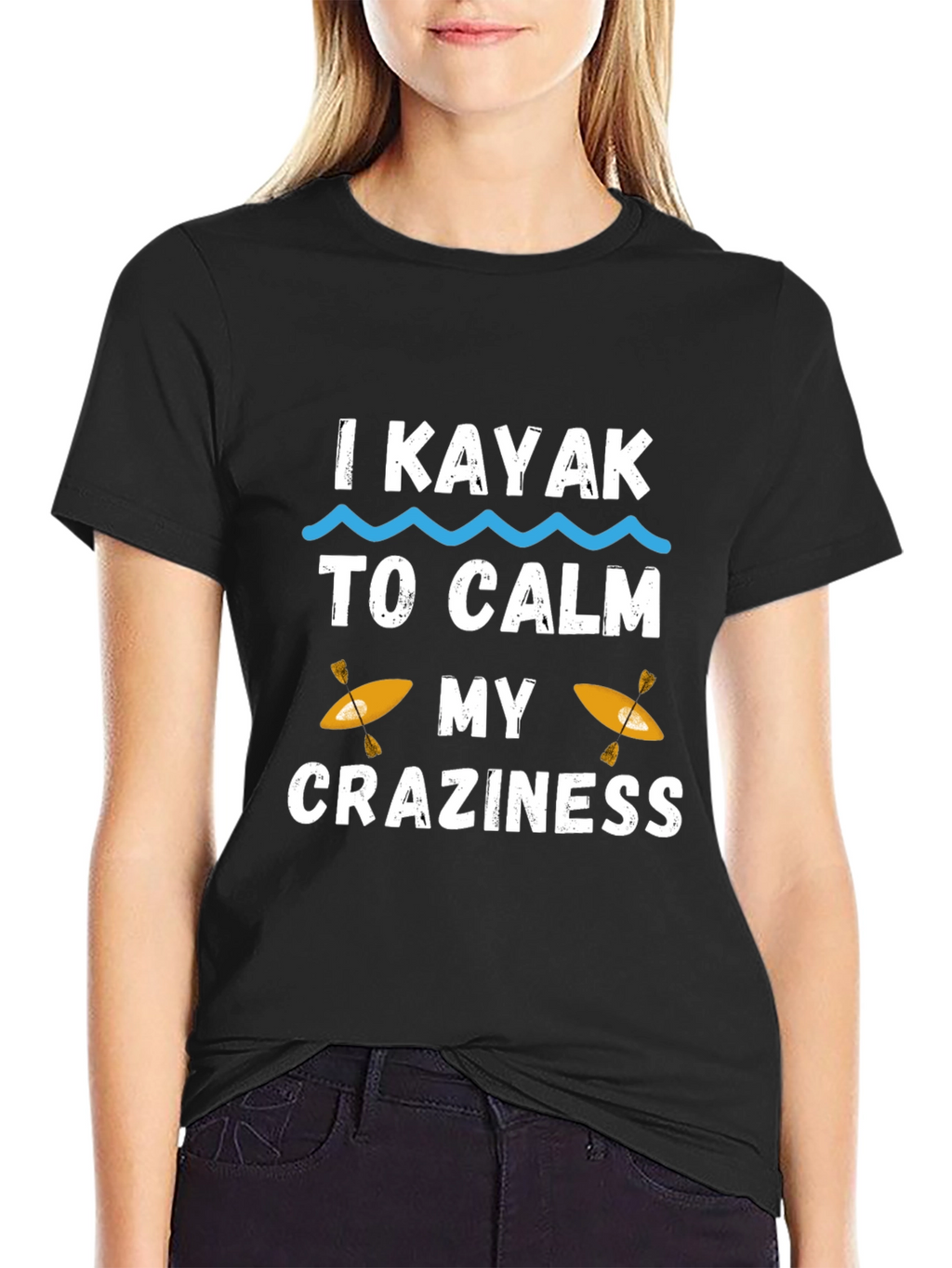 I Kayak to Calm My Craziness Graphic T-Shirt