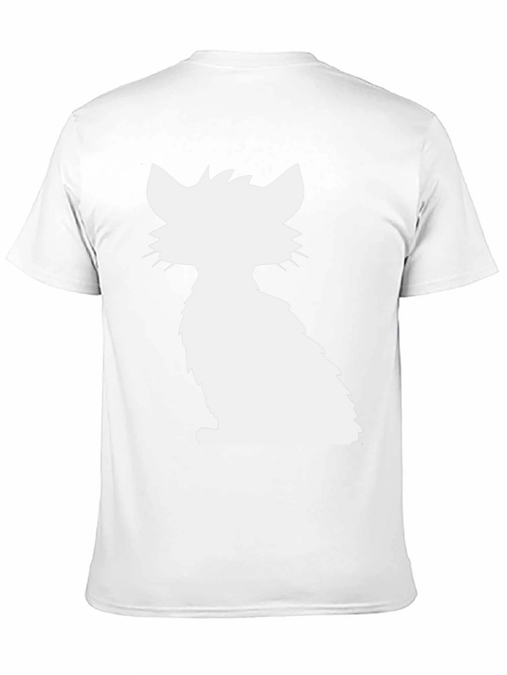 Cat Silhouette Graphic Tee - Black
