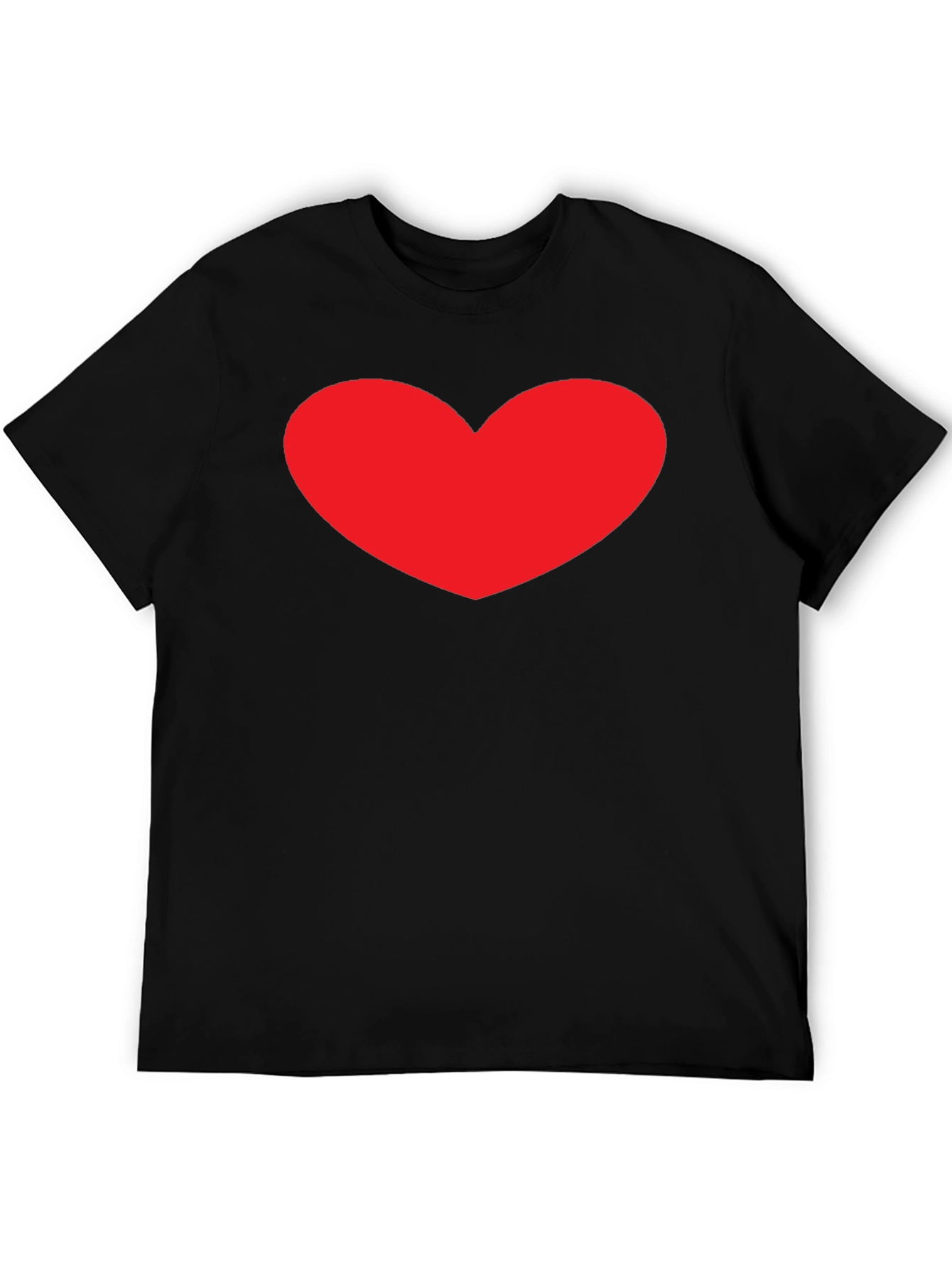 Heart Graphic Black T-Shirt - Stylish Casual Tee