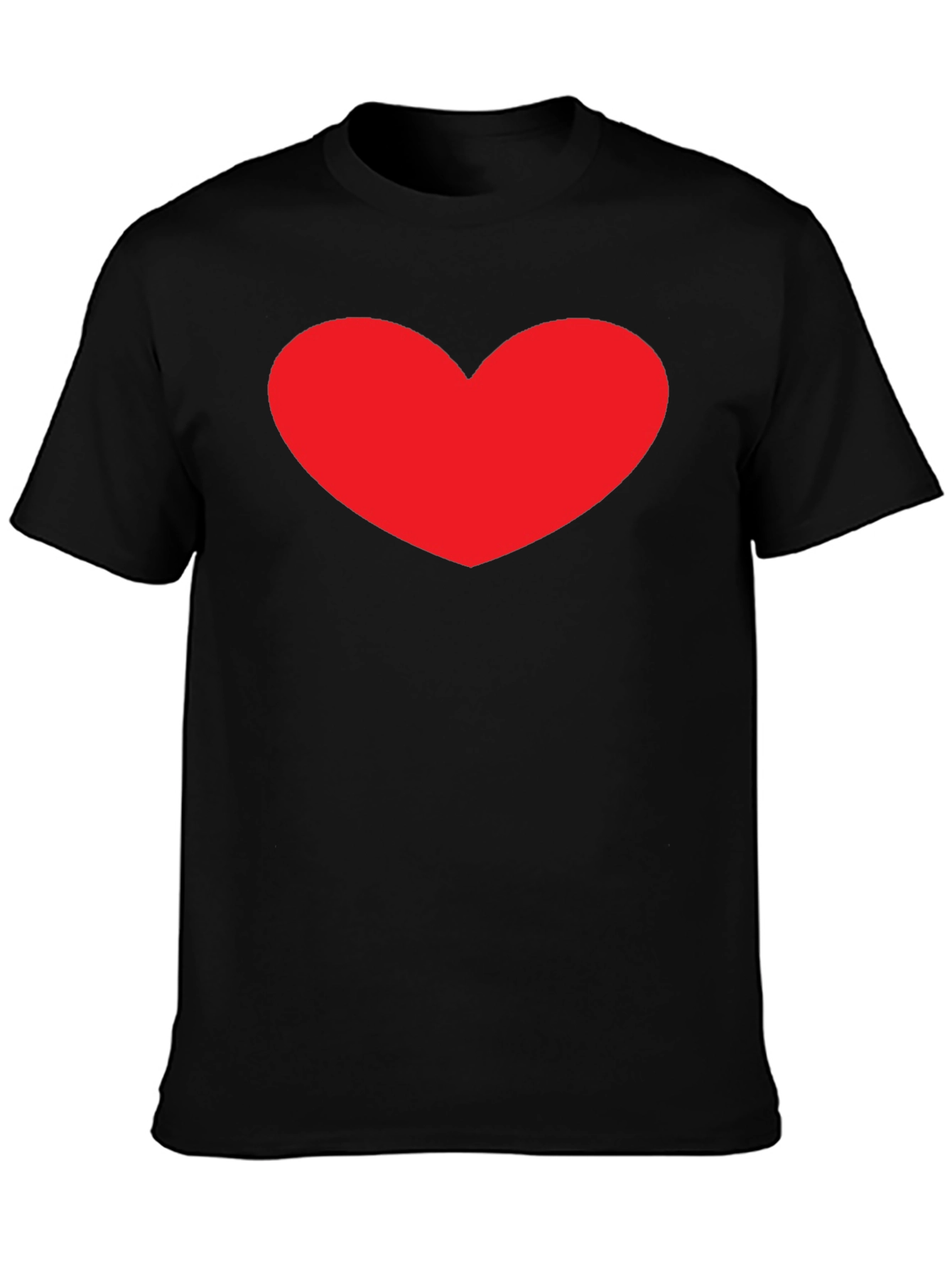 Heart Graphic Black T-Shirt - Stylish Casual Tee
