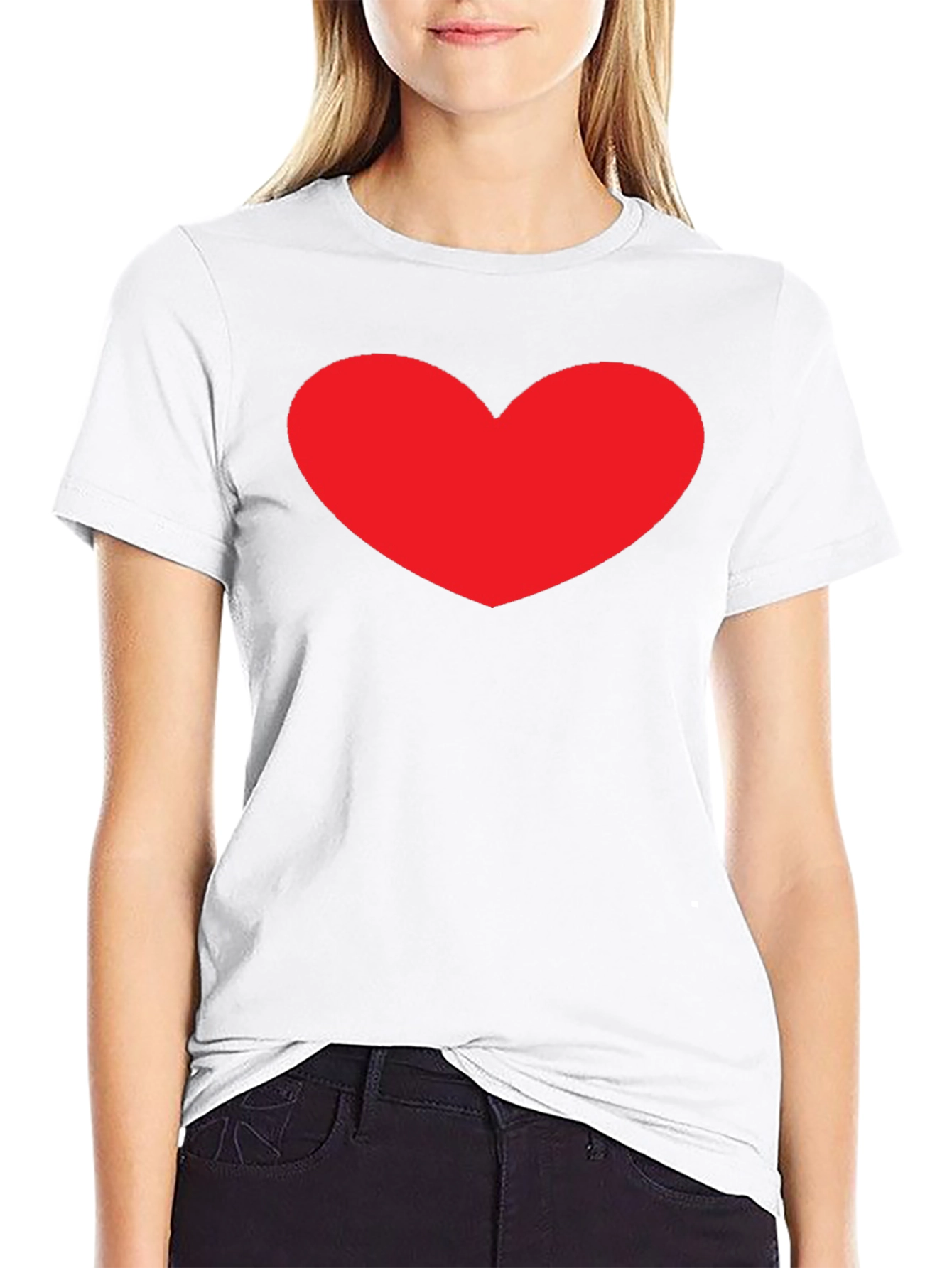 Heart Graphic Black T-Shirt - Stylish Casual Tee