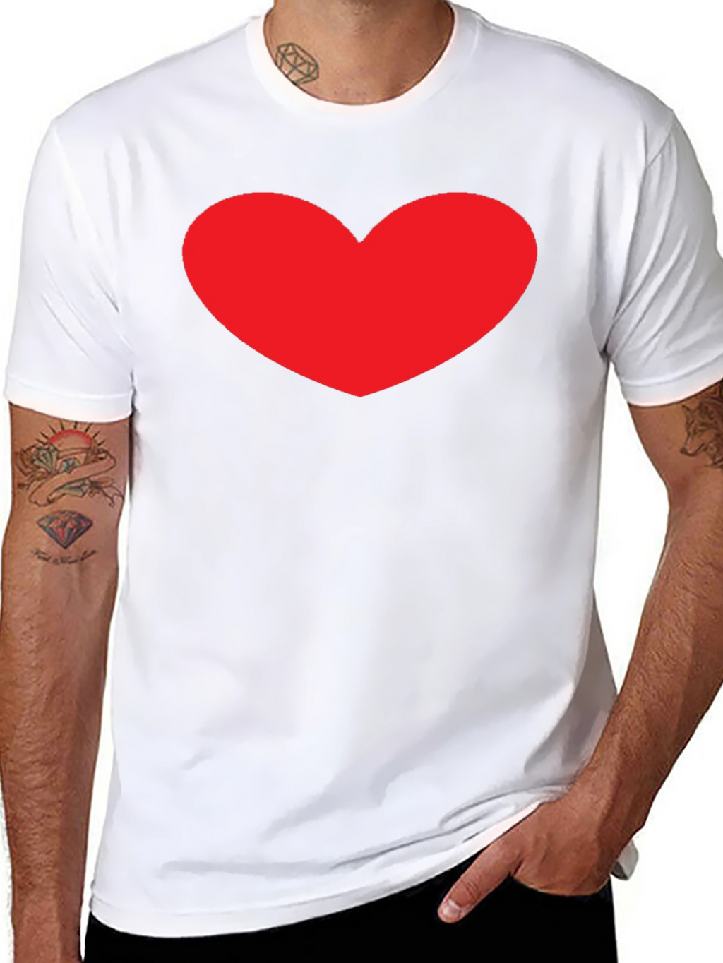 Heart Graphic Black T-Shirt - Stylish Casual Tee
