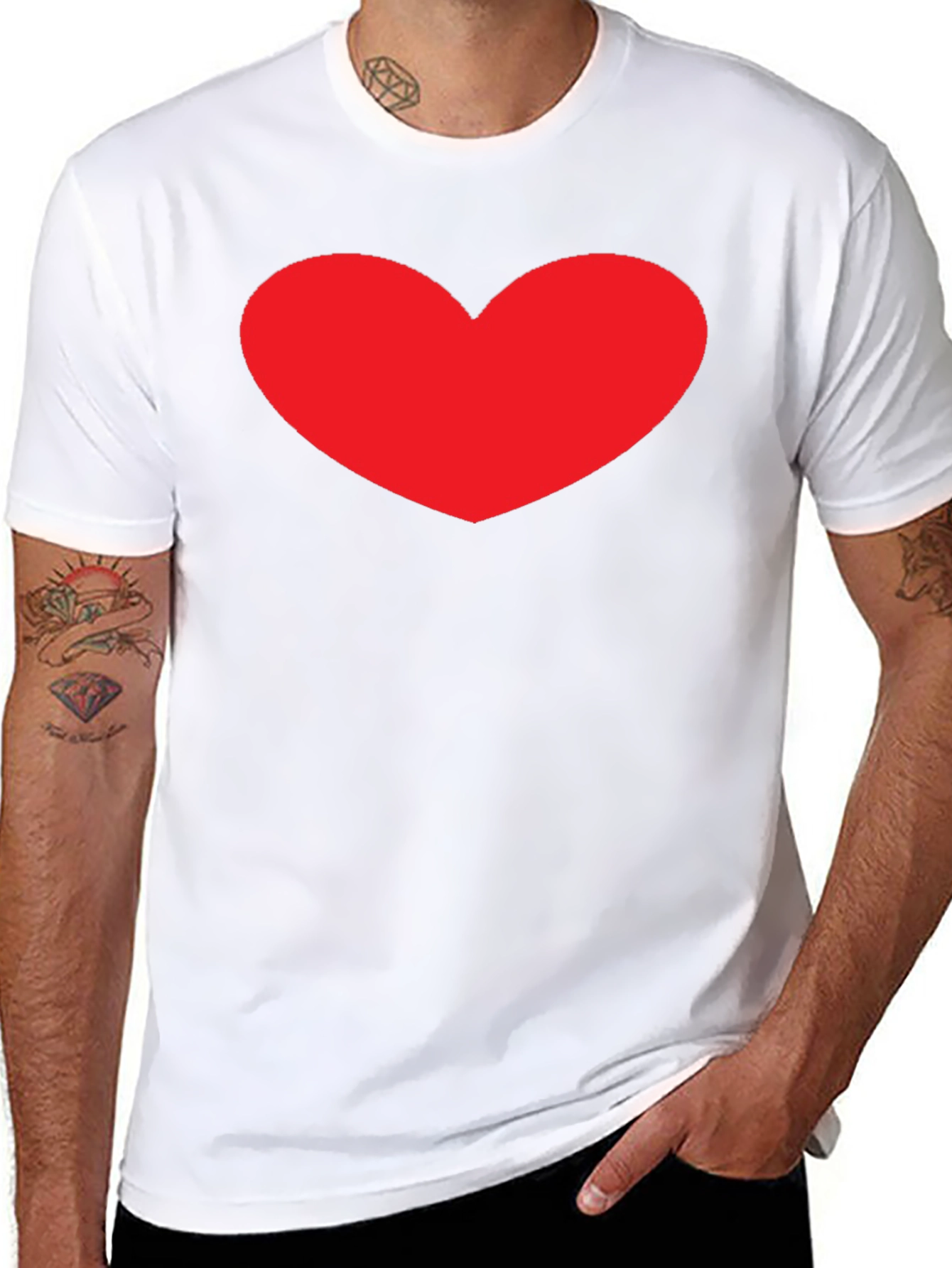 Heart Graphic Black T-Shirt - Stylish Casual Tee