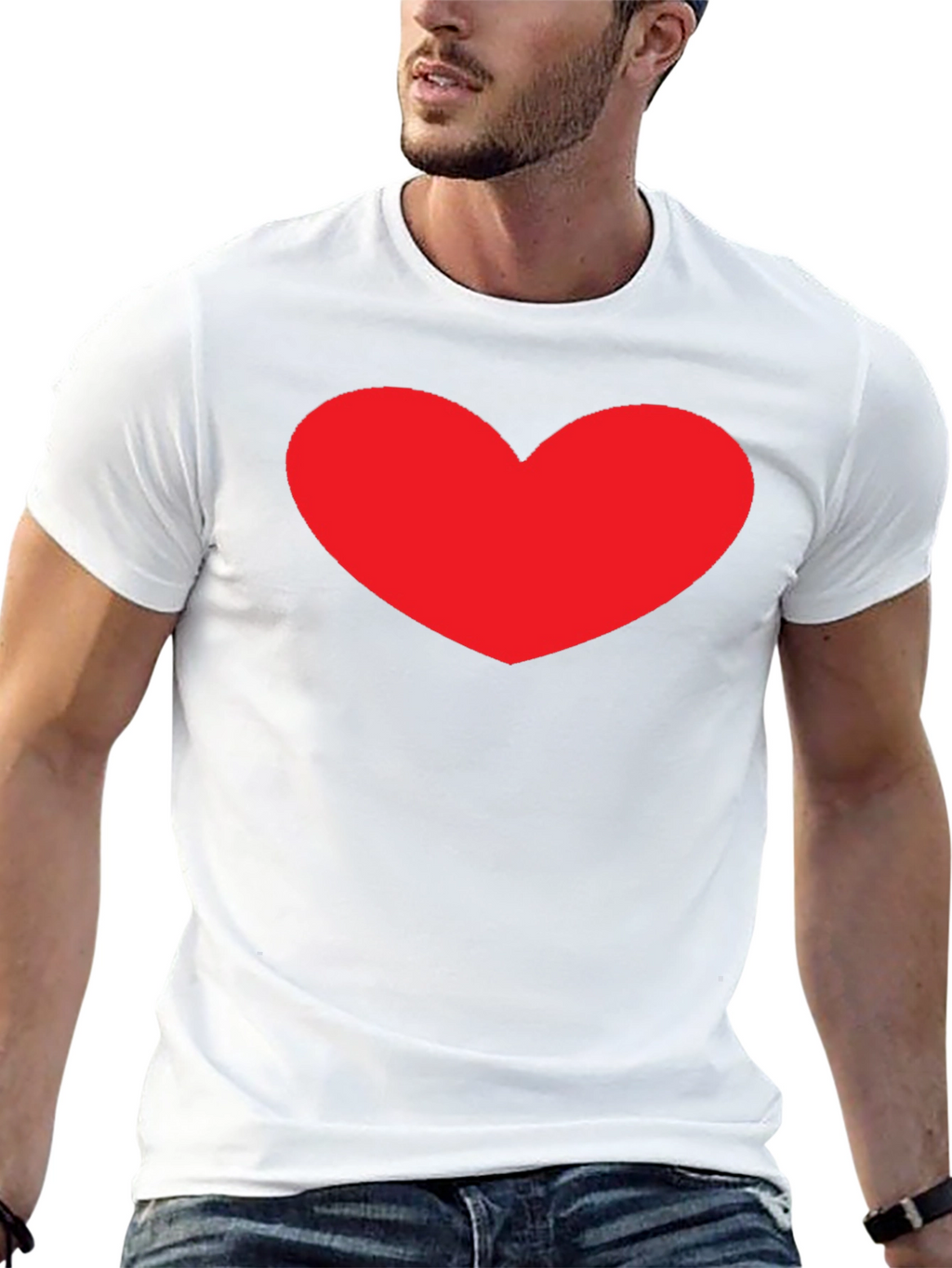 Heart Graphic Black T-Shirt - Stylish Casual Tee