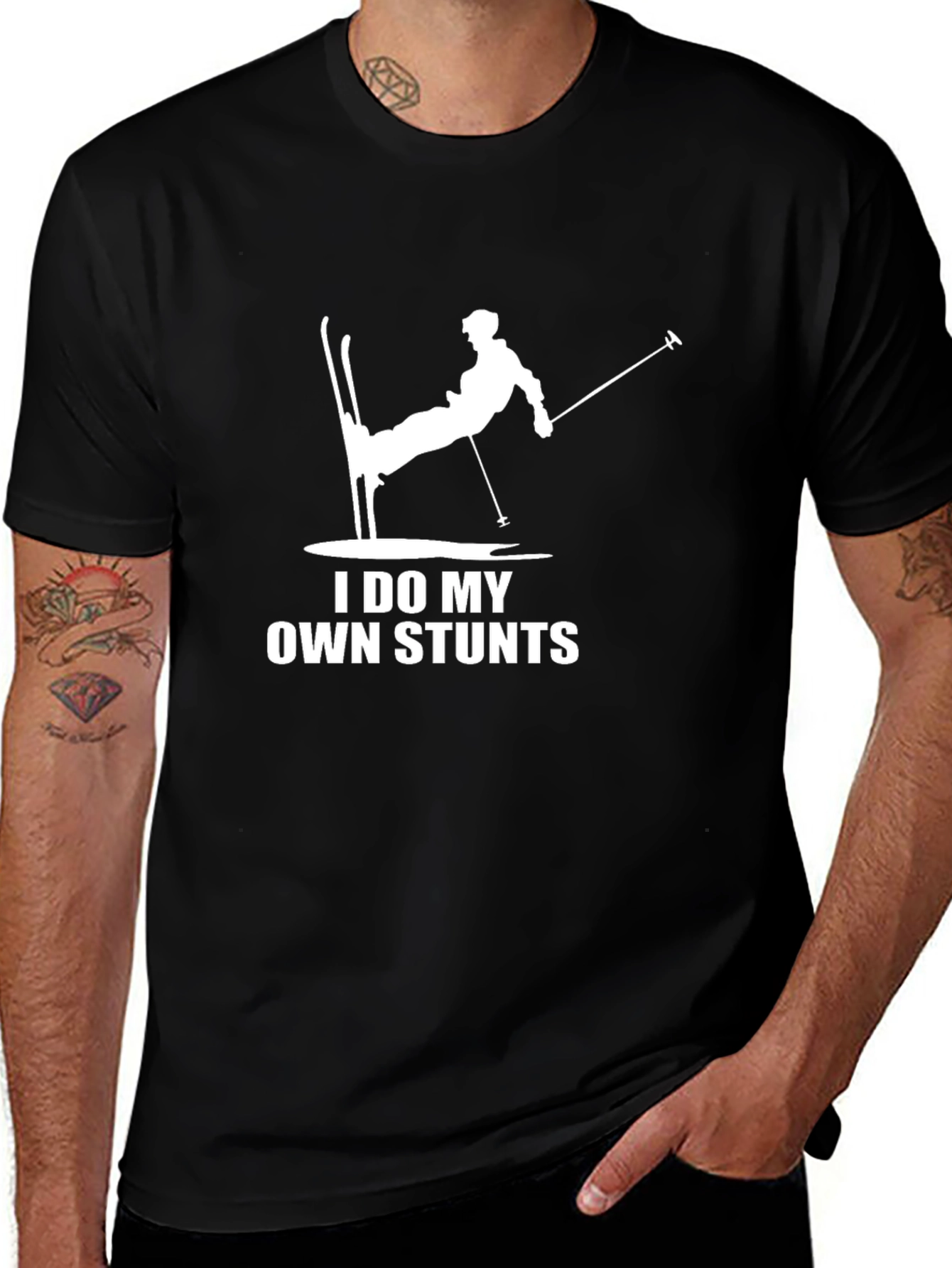 I Do My Own Stunts Skiing T-Shirt
