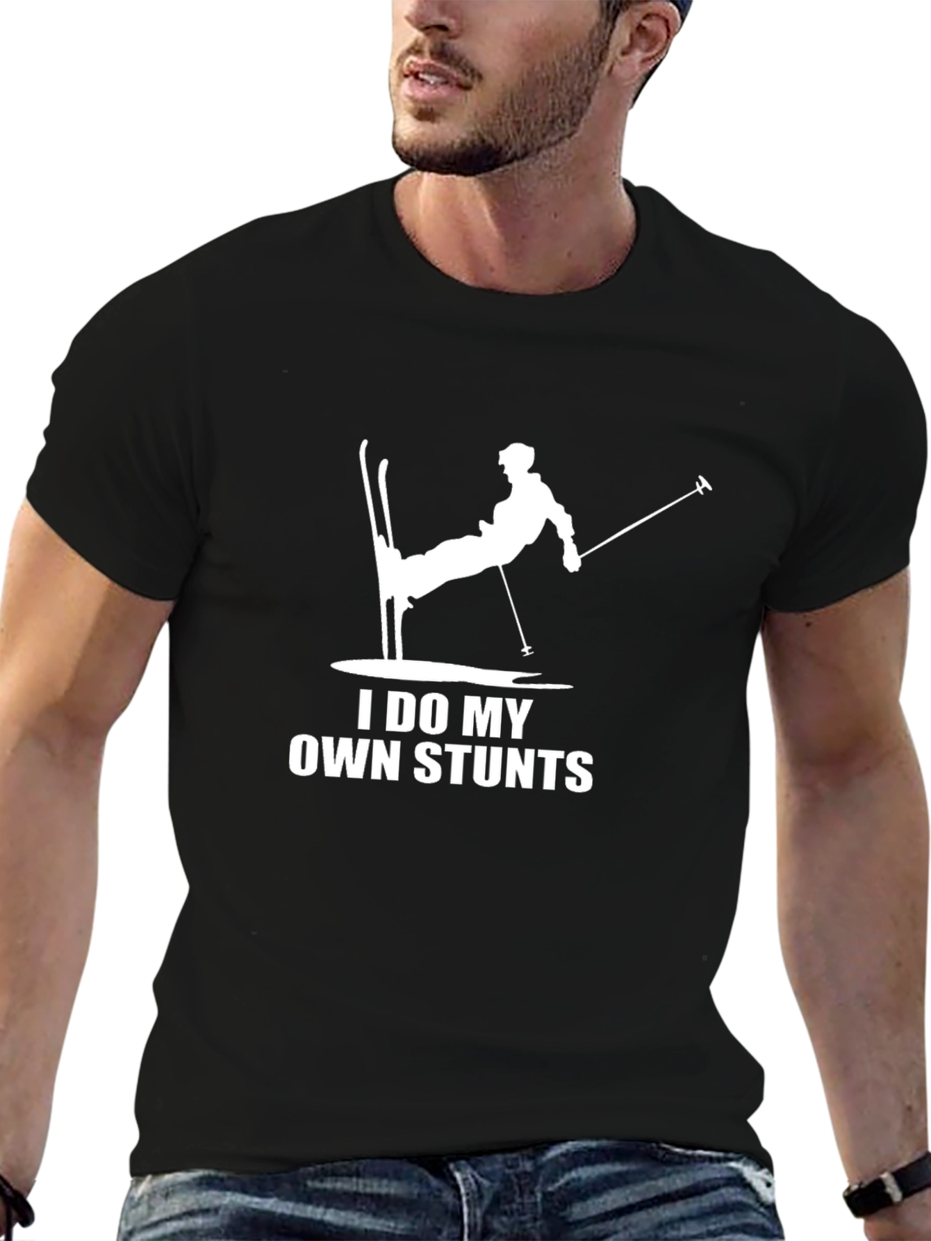 I Do My Own Stunts Skiing T-Shirt