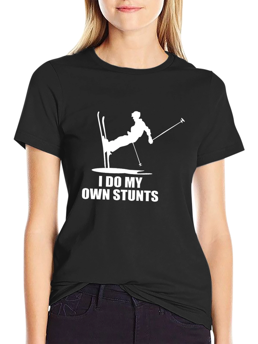 I Do My Own Stunts Skiing T-Shirt
