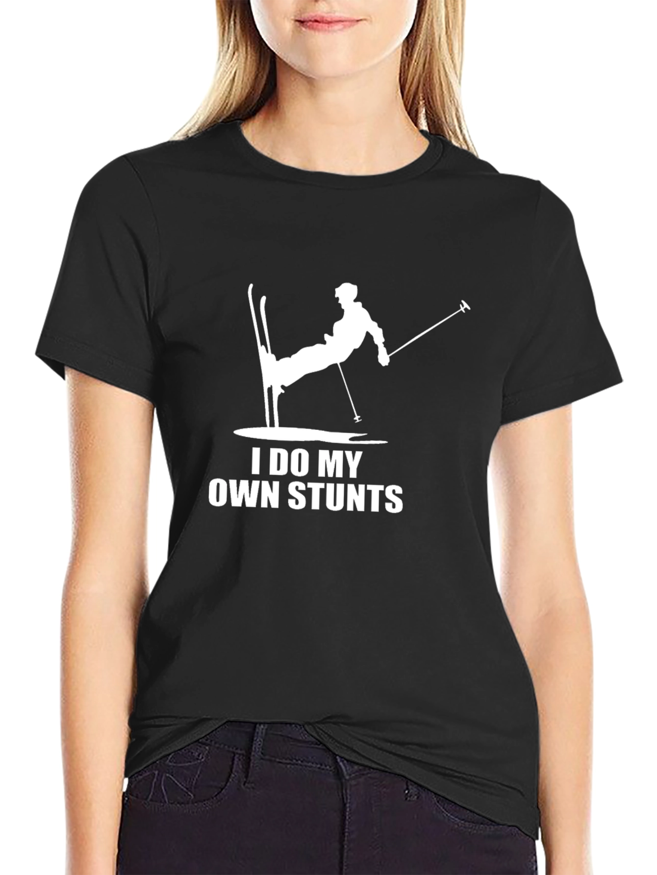I Do My Own Stunts Skiing T-Shirt