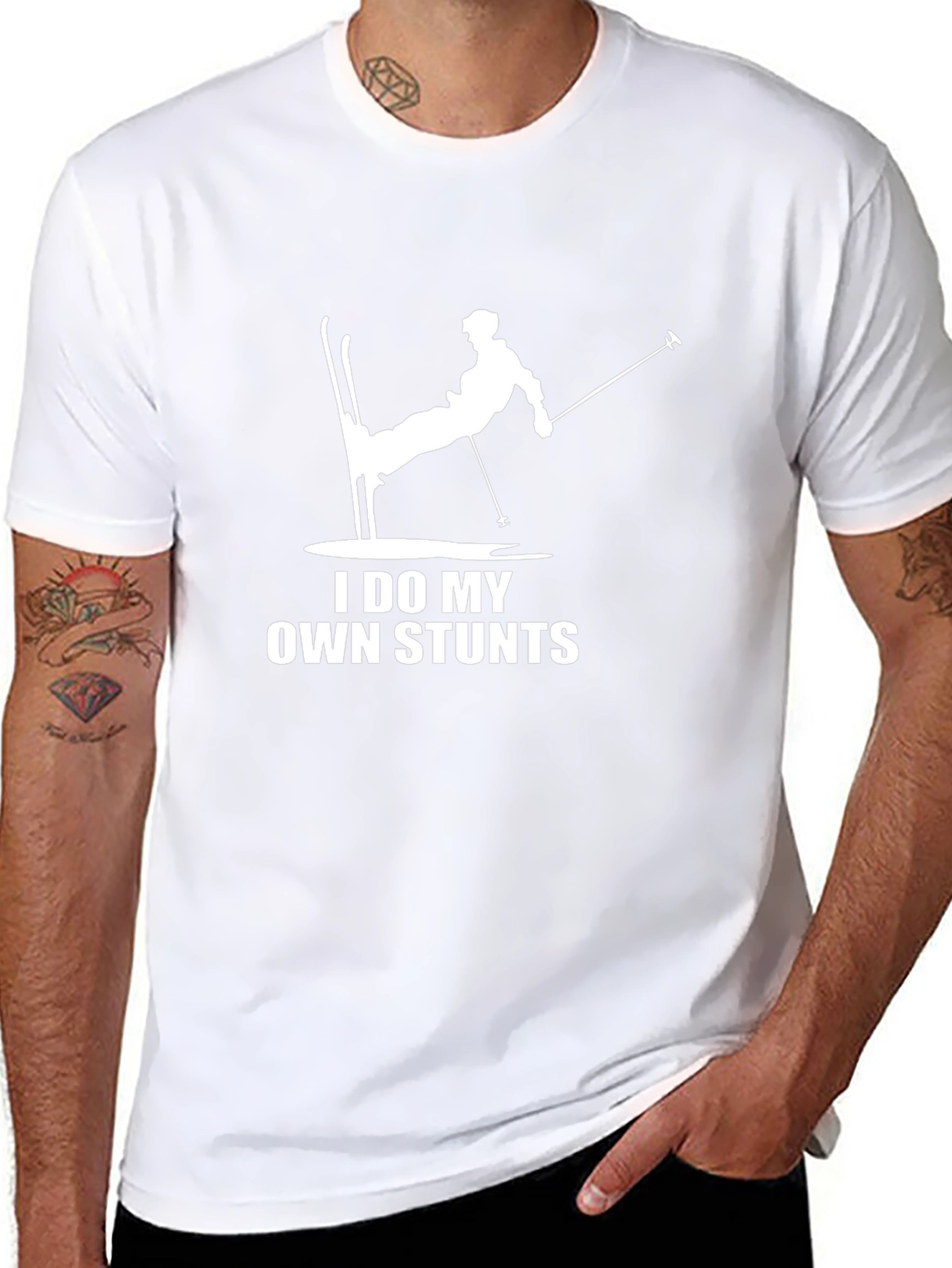 I Do My Own Stunts Skiing T-Shirt