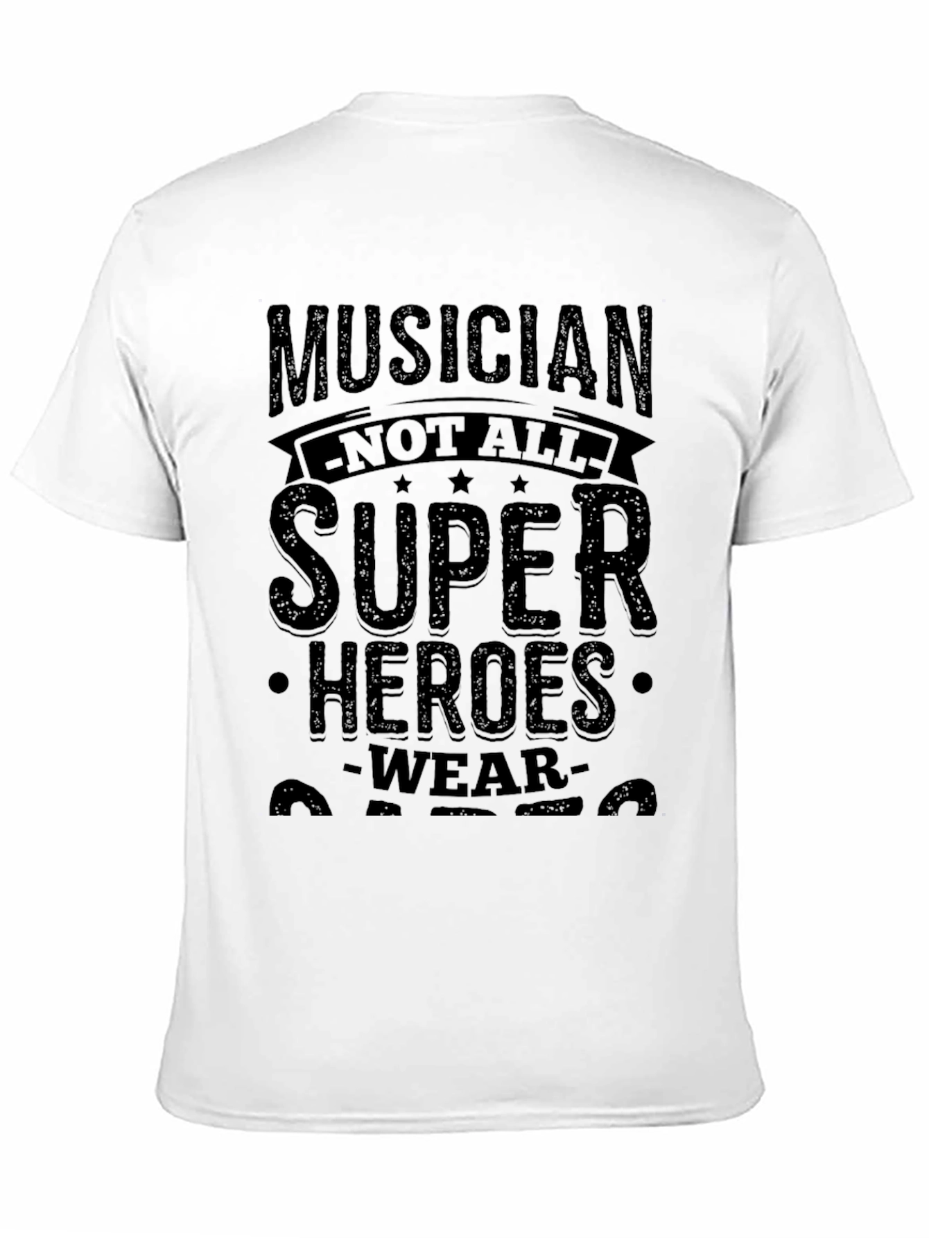 Musician Super Hero Graphic Tee - Black