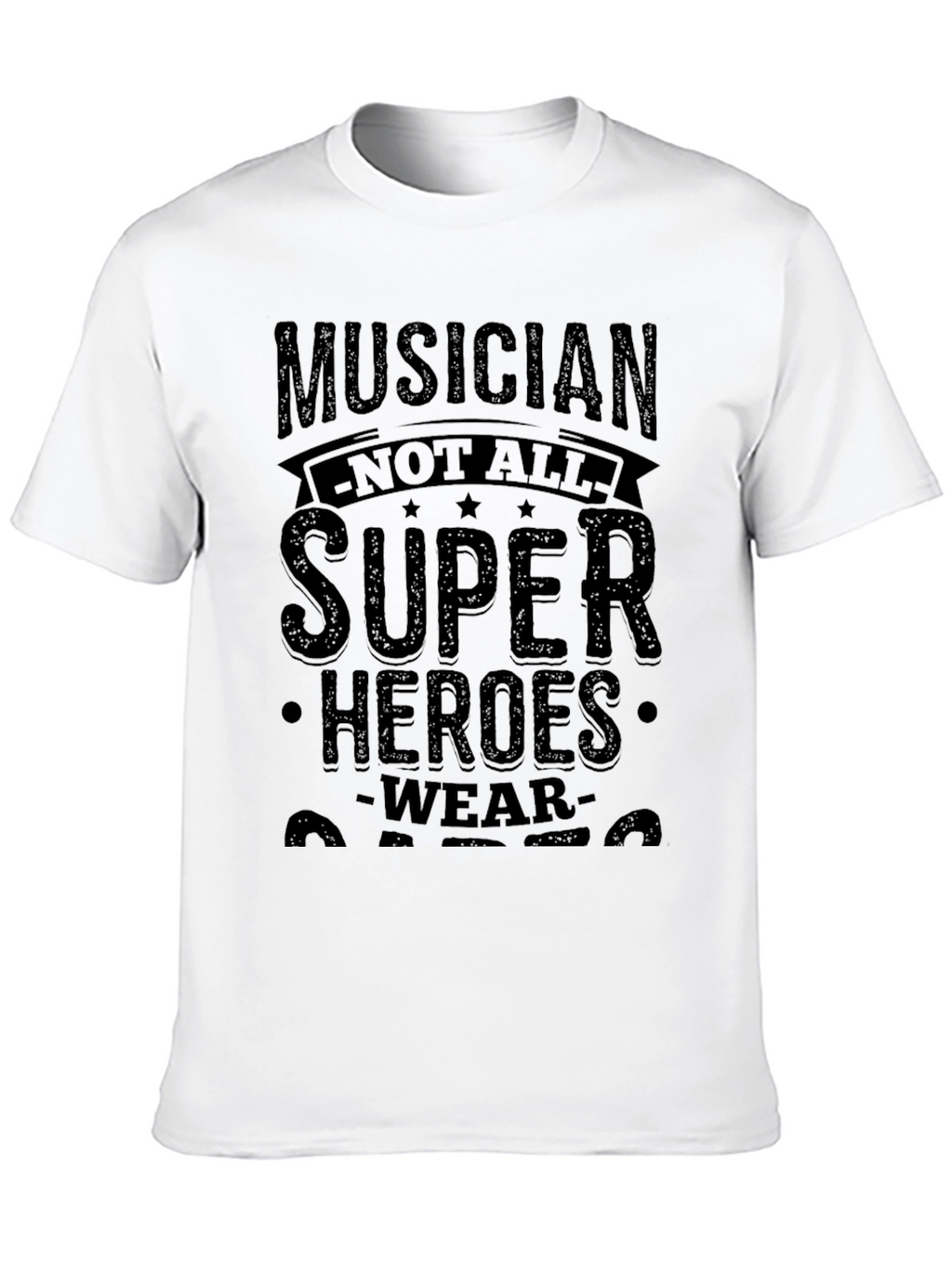Musician Super Hero Graphic Tee - Black