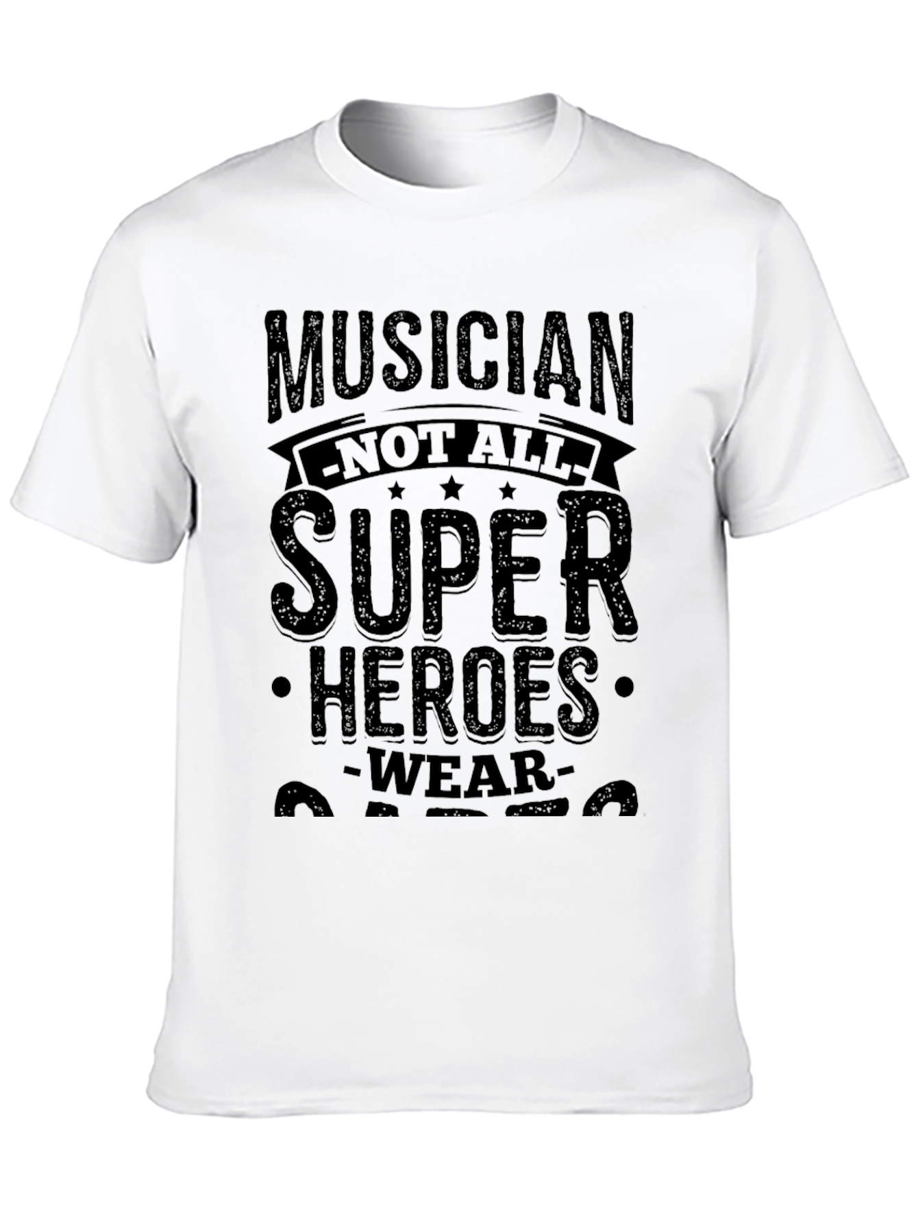 Musician Super Hero Graphic Tee - Black