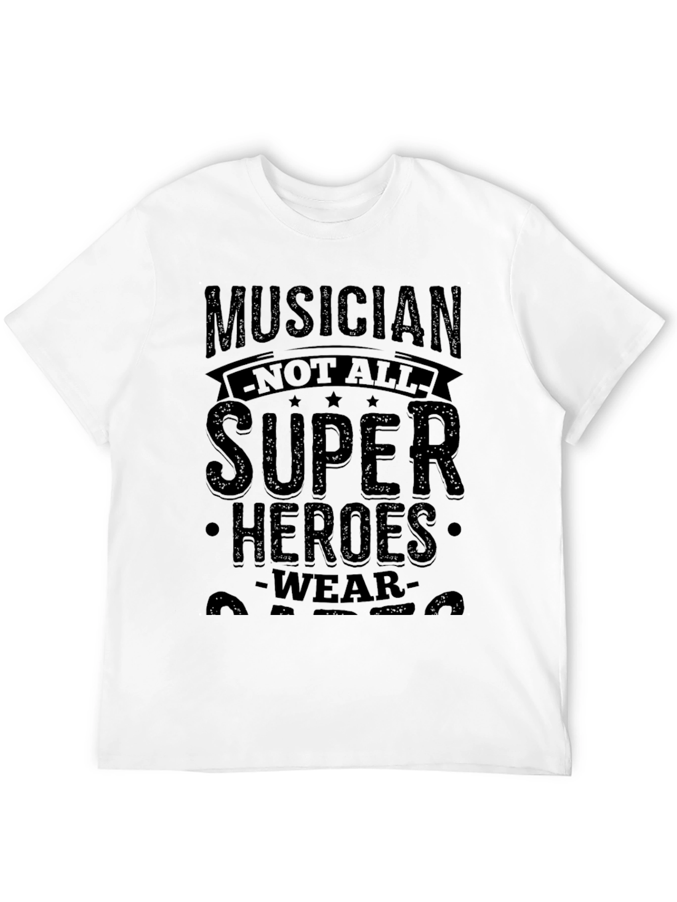 Musician Super Hero Graphic Tee - Black