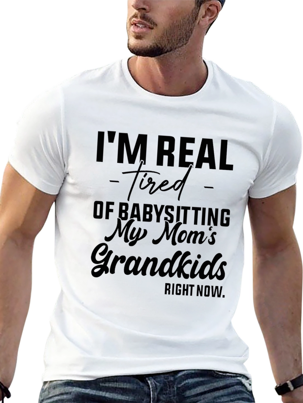 Funny Grandkids Babysitting Graphic T-Shirt