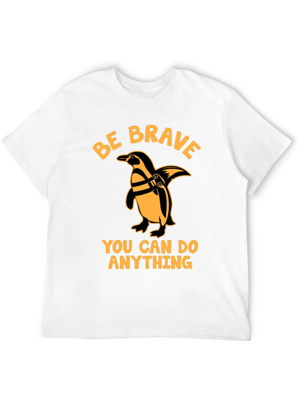 Be Brave Penguin Black T-Shirt