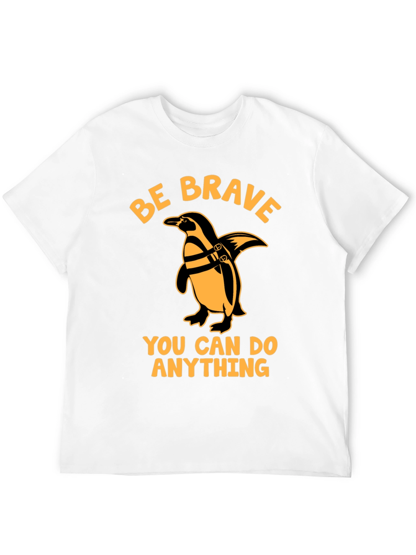 Be Brave Penguin Black T-Shirt