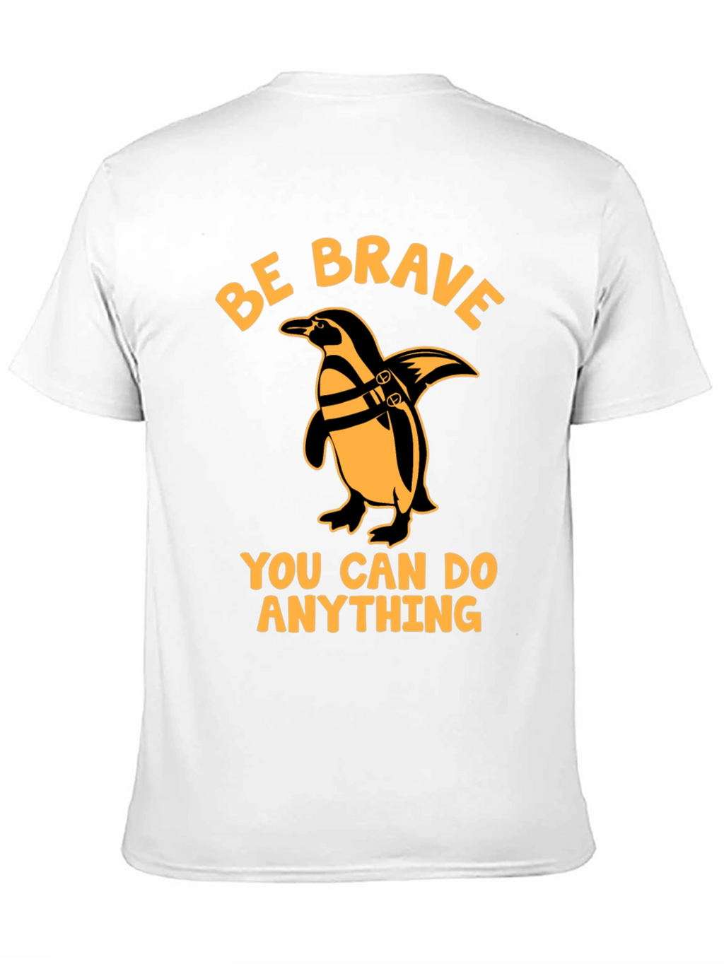 Be Brave Penguin Black T-Shirt