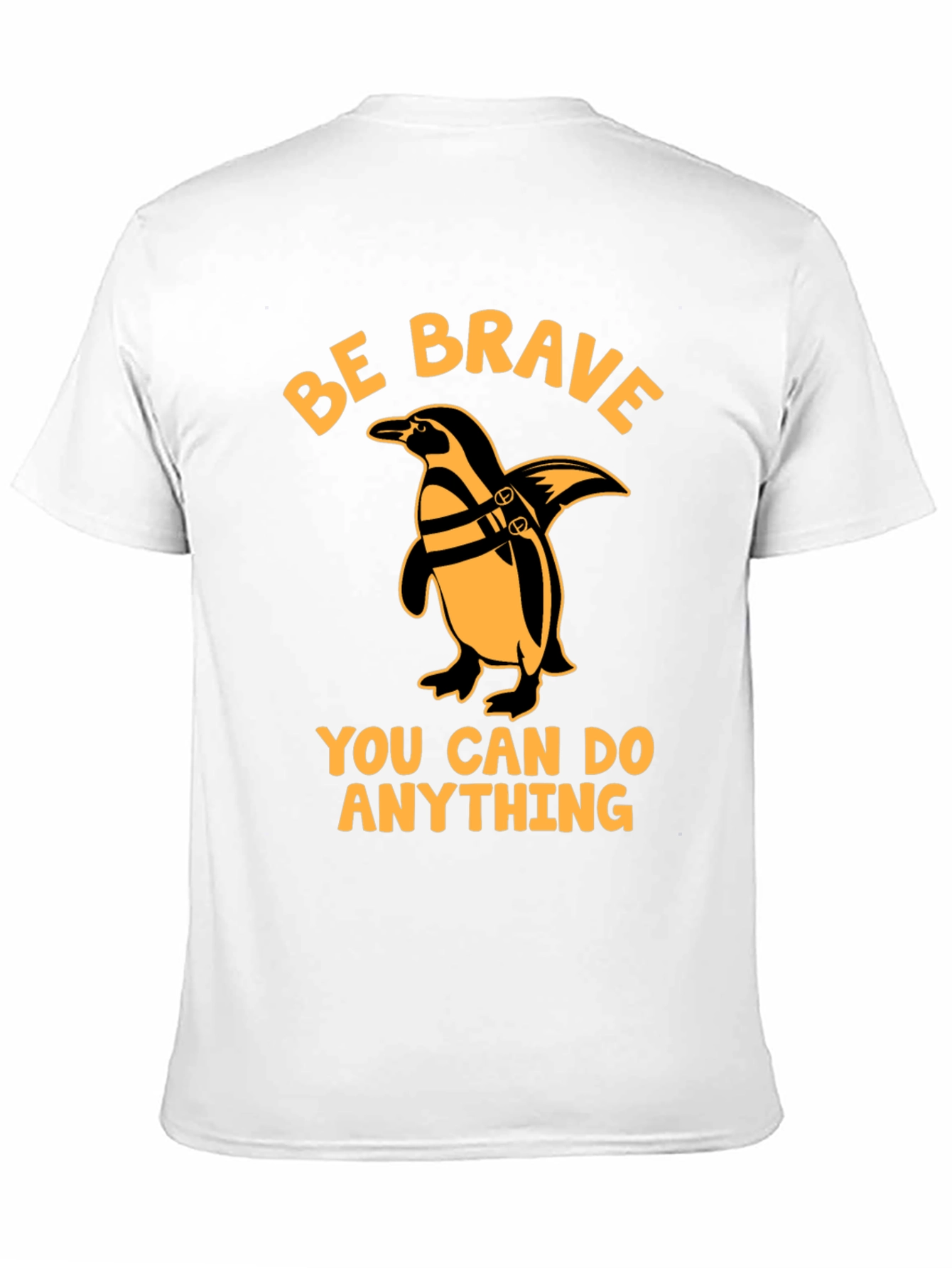 Be Brave Penguin Black T-Shirt