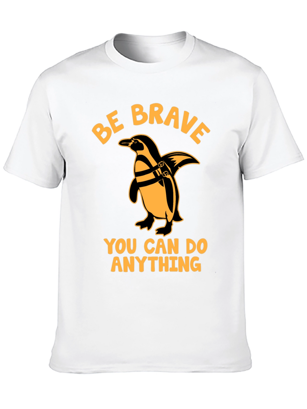 Be Brave Penguin Black T-Shirt