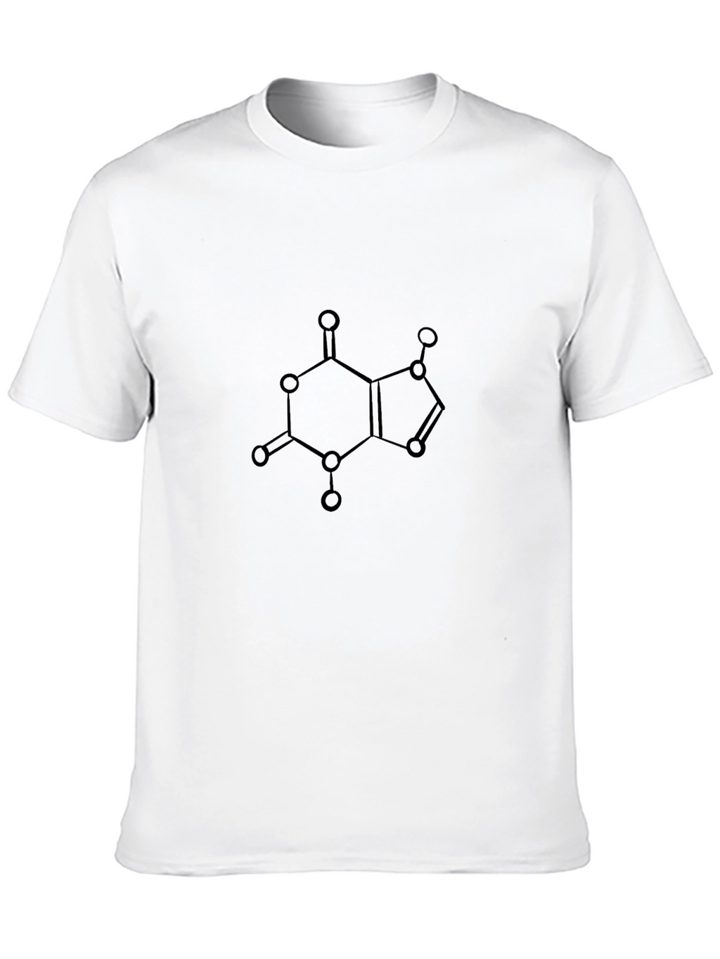 Caffeine Molecule Graphic Tee - Black Cotton T-Shirt