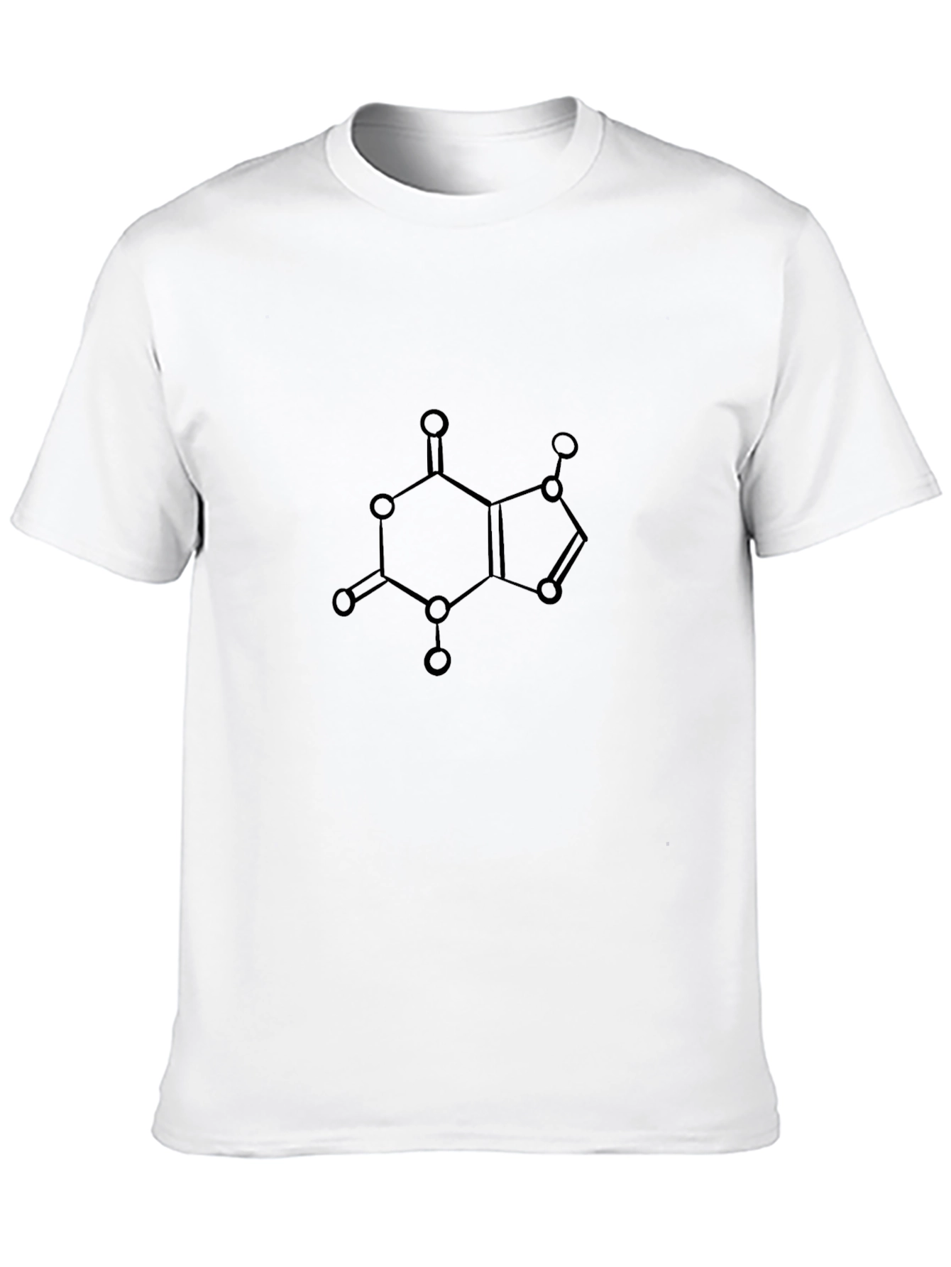 Caffeine Molecule Graphic Tee - Black Cotton T-Shirt
