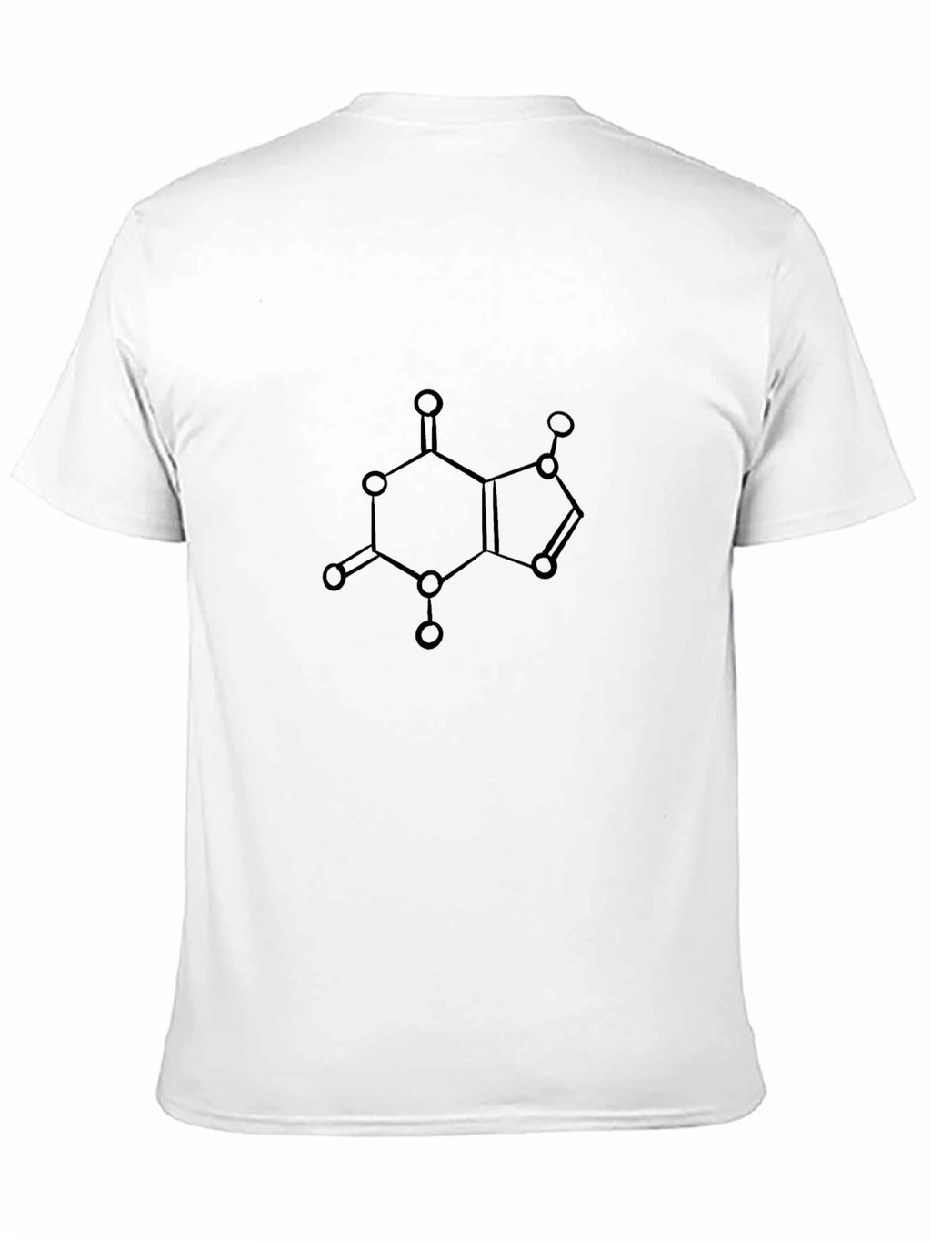 Caffeine Molecule Graphic Tee - Black Cotton T-Shirt