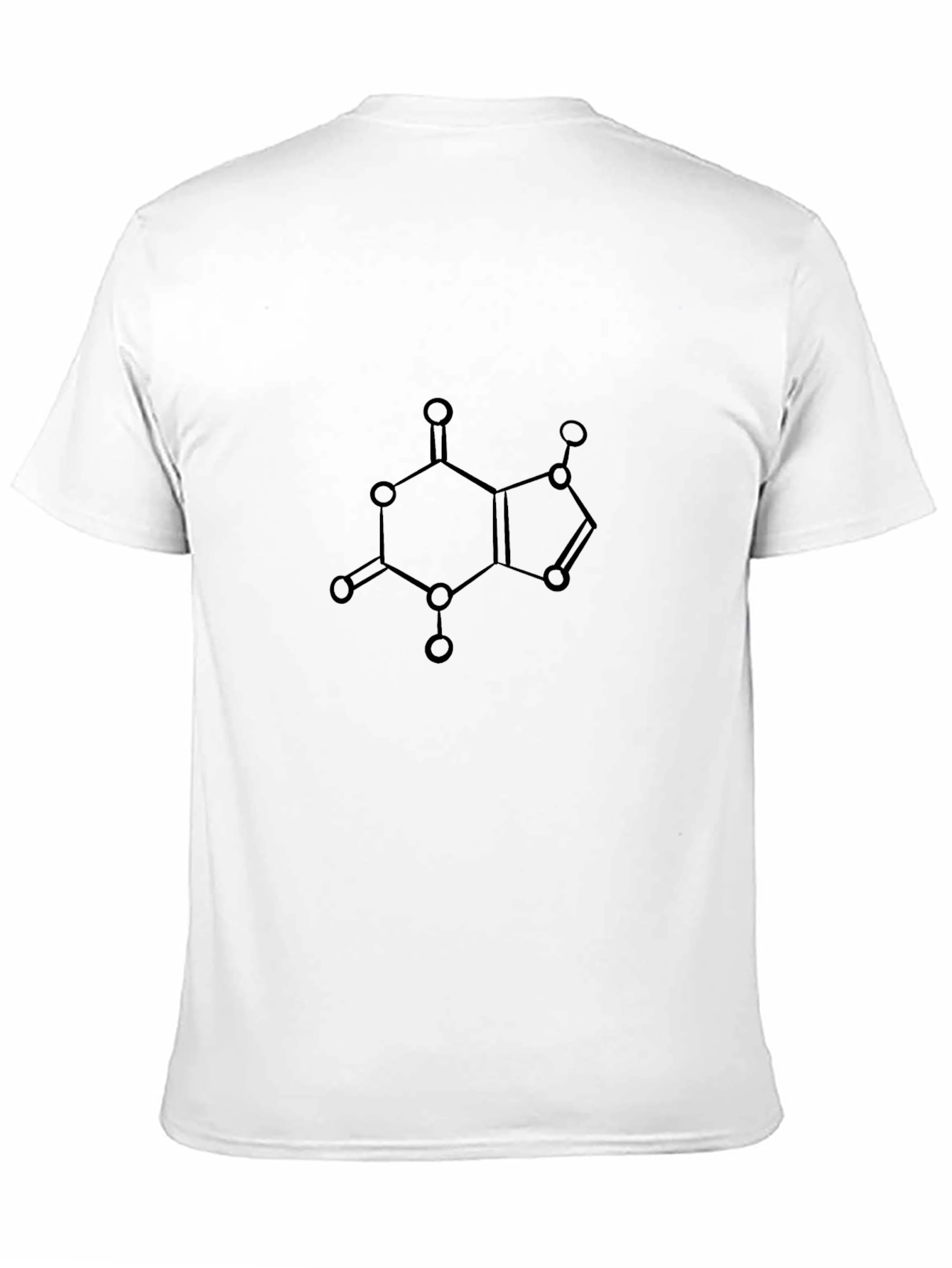 Caffeine Molecule Graphic Tee - Black Cotton T-Shirt