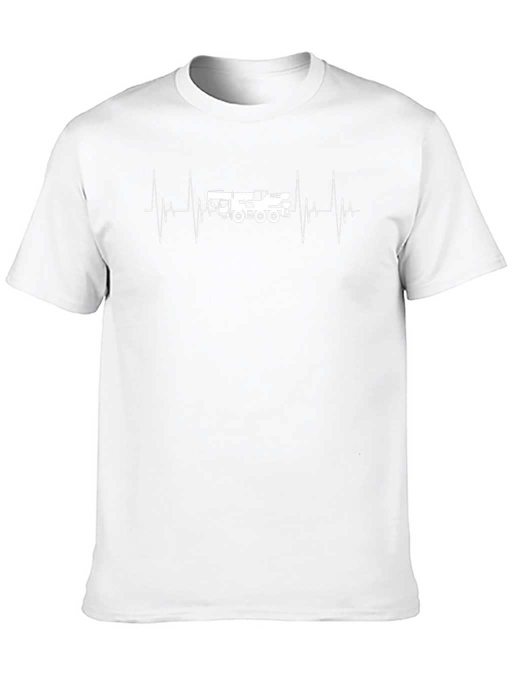 Crane Heartbeat T-Shirt - Construction Vehicle Tee
