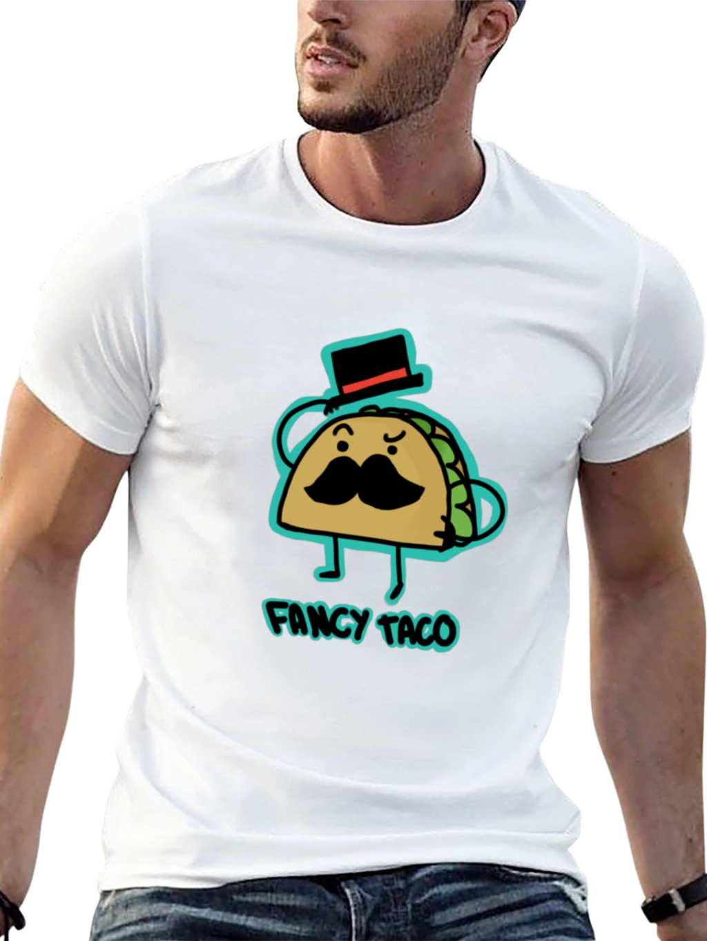 Fancy Taco Graphic Tee - Cool Novelty T-Shirt