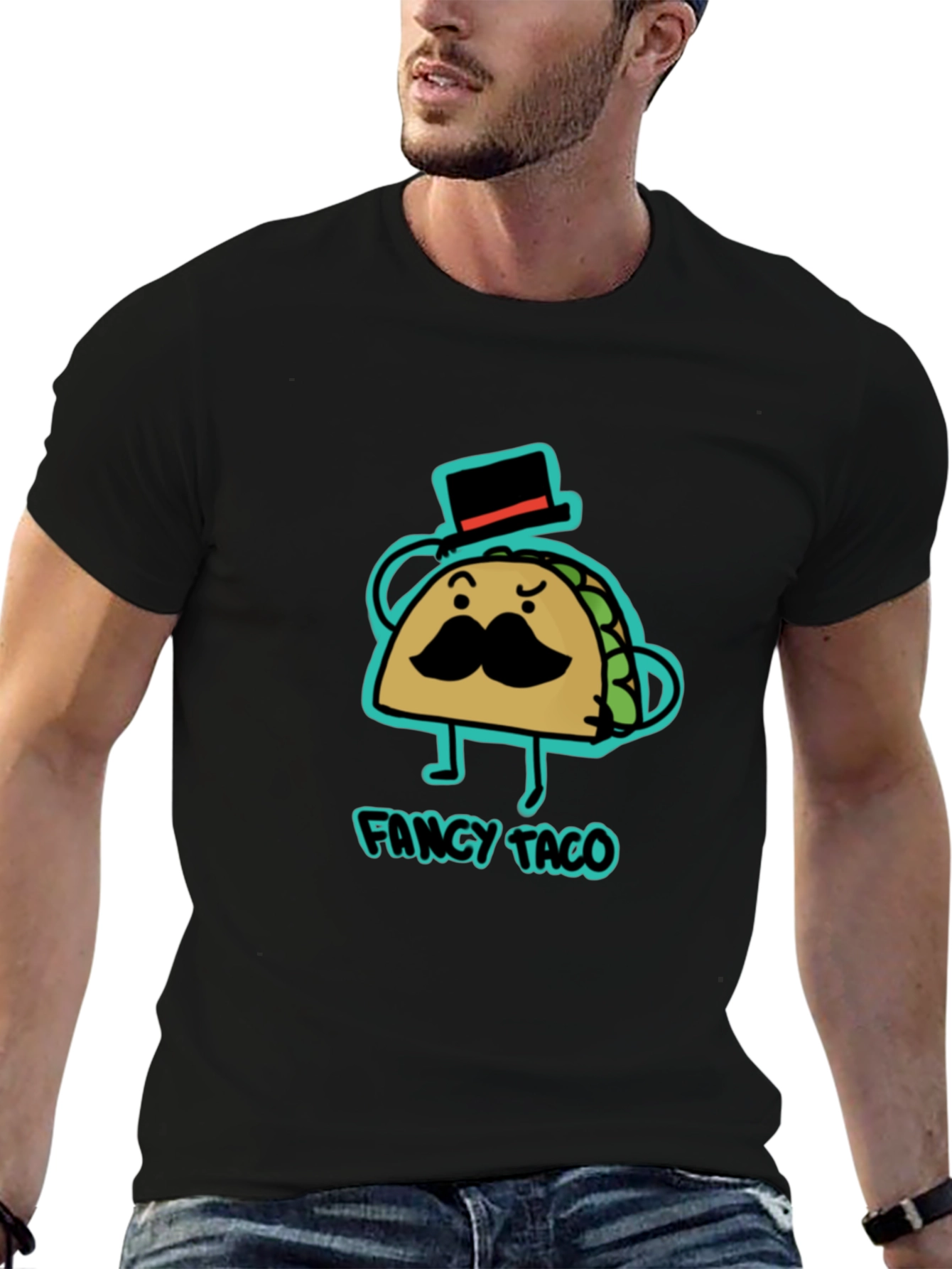 Fancy Taco Graphic Tee - Cool Novelty T-Shirt