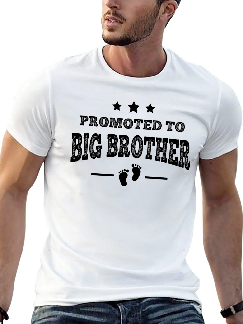 Promoted to Big Brother Black Graphic Tee