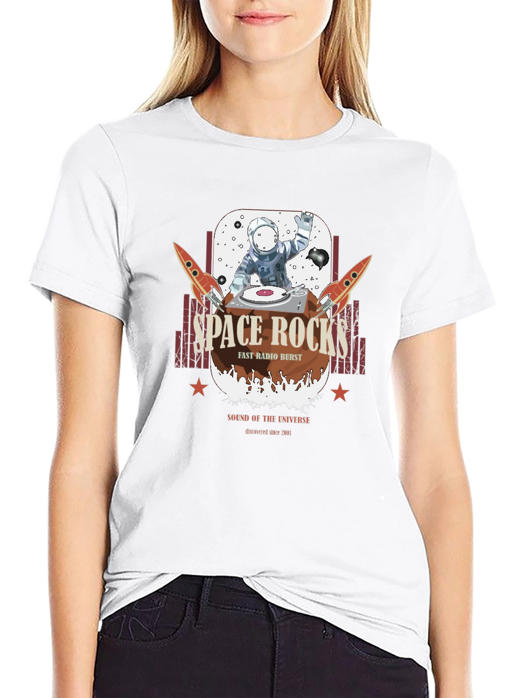 Space Rocks T-Shirt - Astronaut DJ Graphic Tee