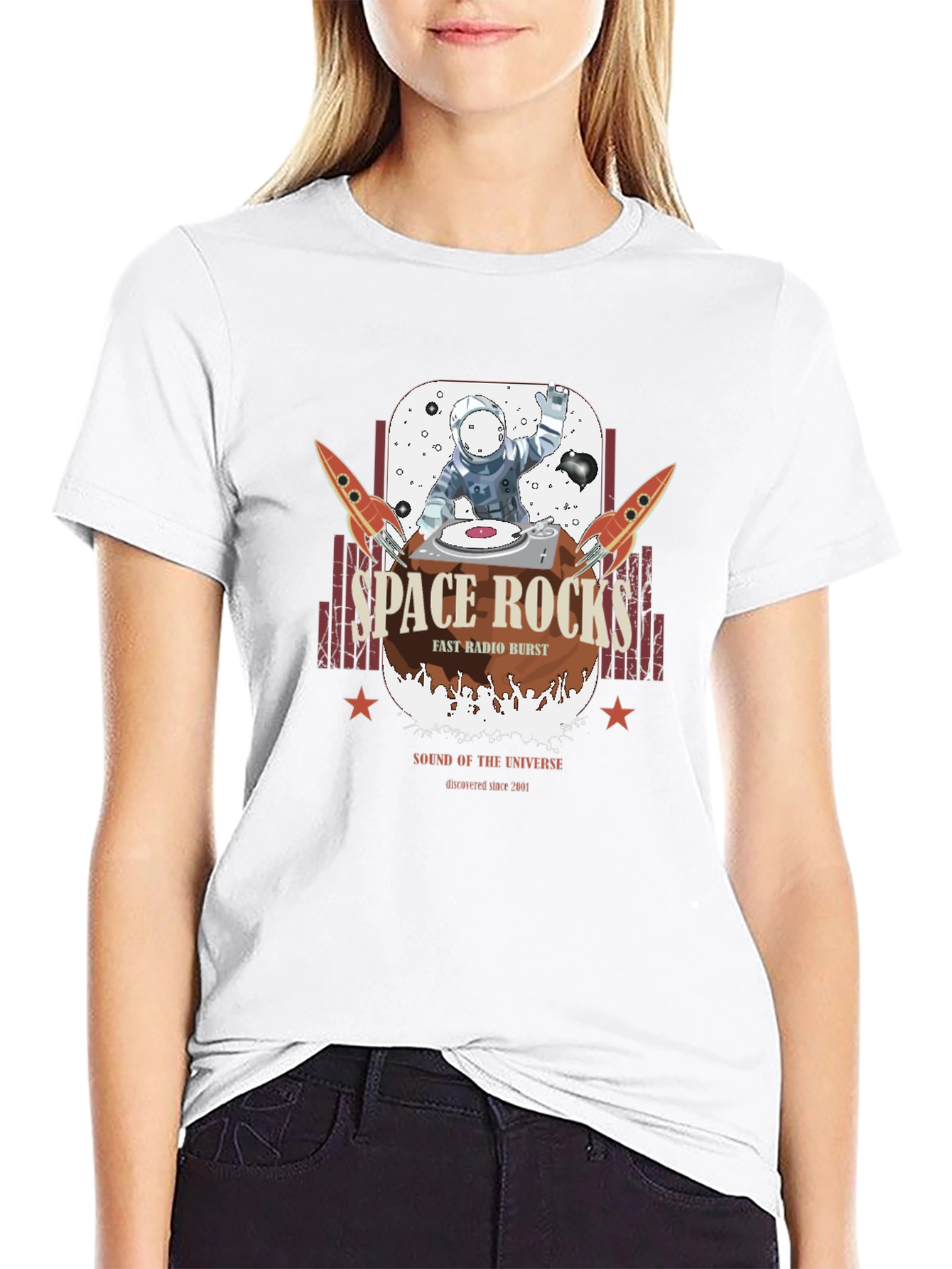 Space Rocks T-Shirt - Astronaut DJ Graphic Tee