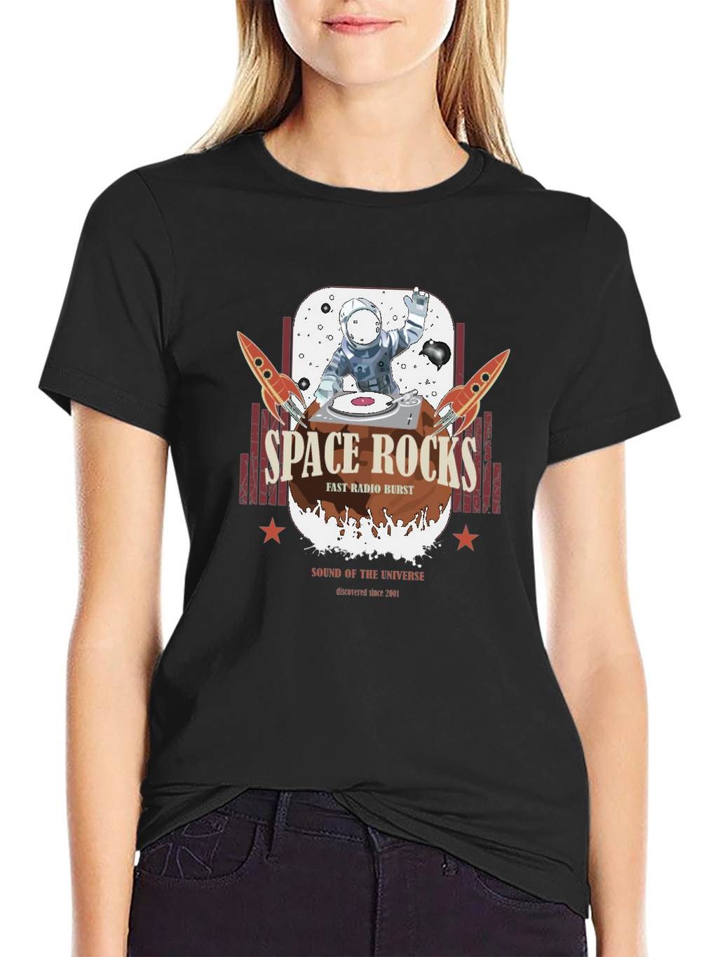 Space Rocks T-Shirt - Astronaut DJ Graphic Tee