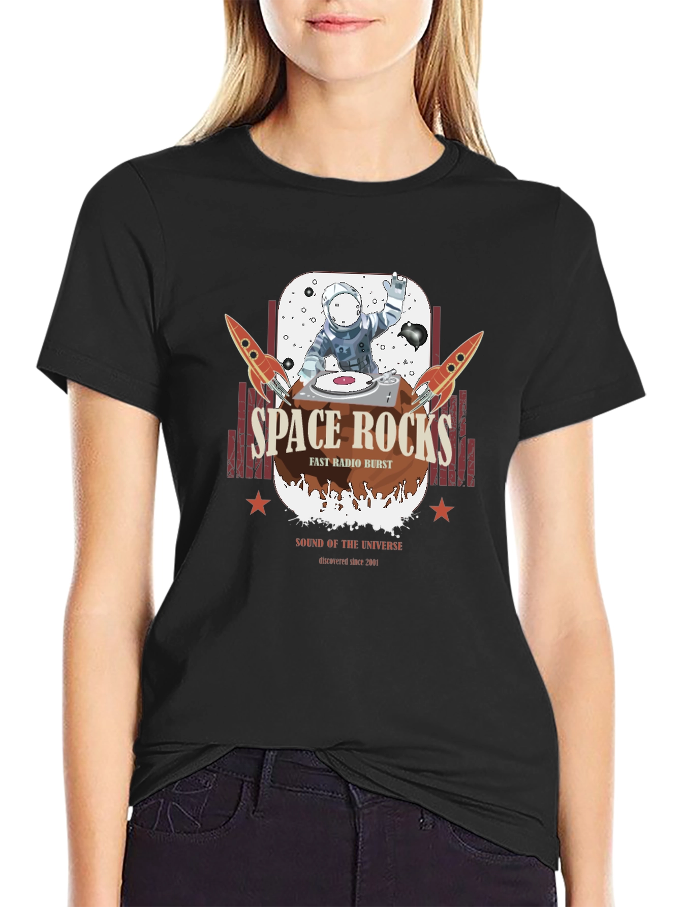 Space Rocks T-Shirt - Astronaut DJ Graphic Tee