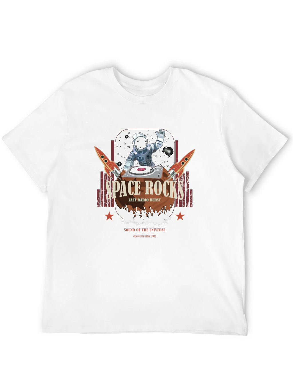 Space Rocks T-Shirt - Astronaut DJ Graphic Tee