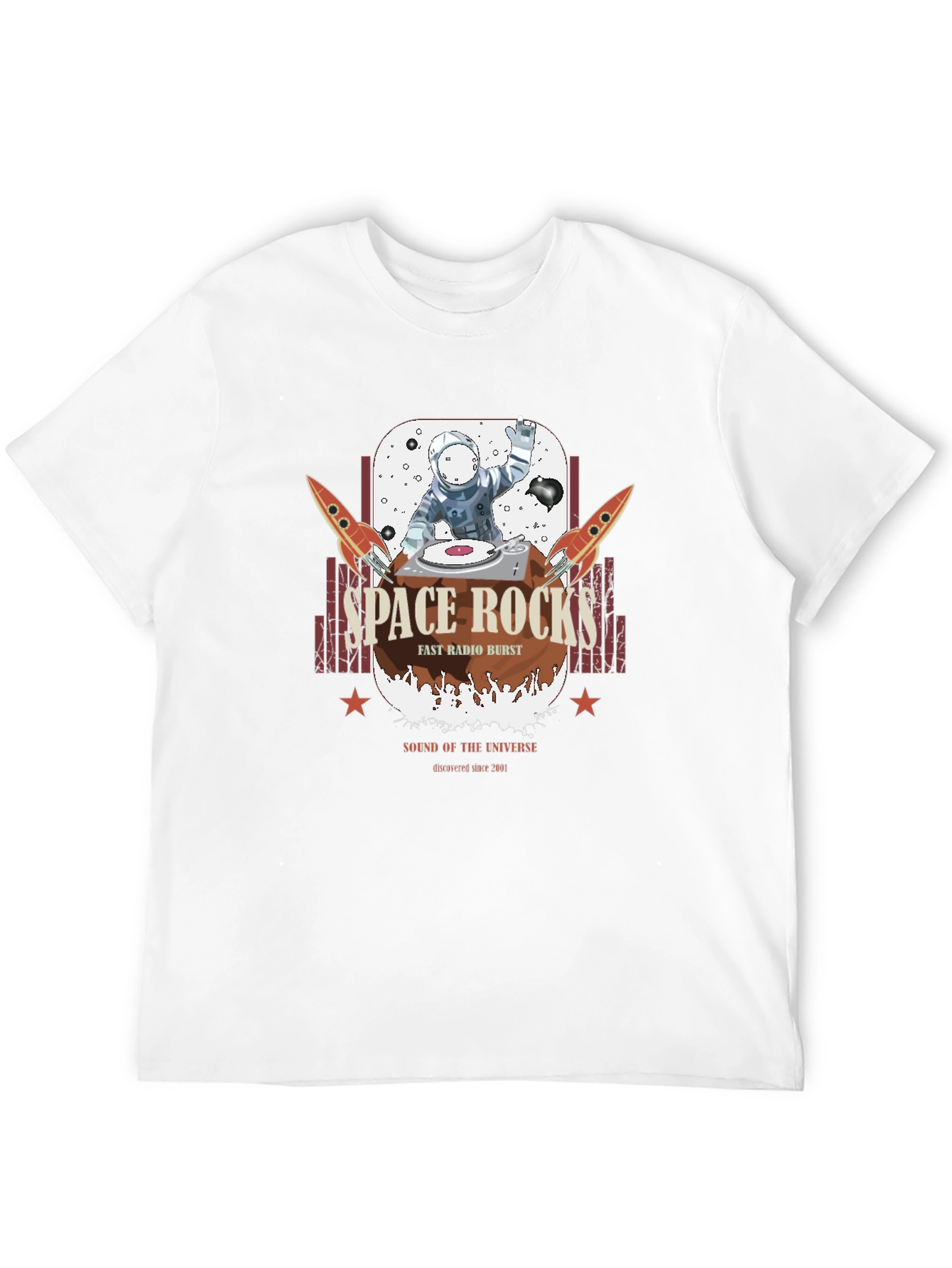 Space Rocks T-Shirt - Astronaut DJ Graphic Tee