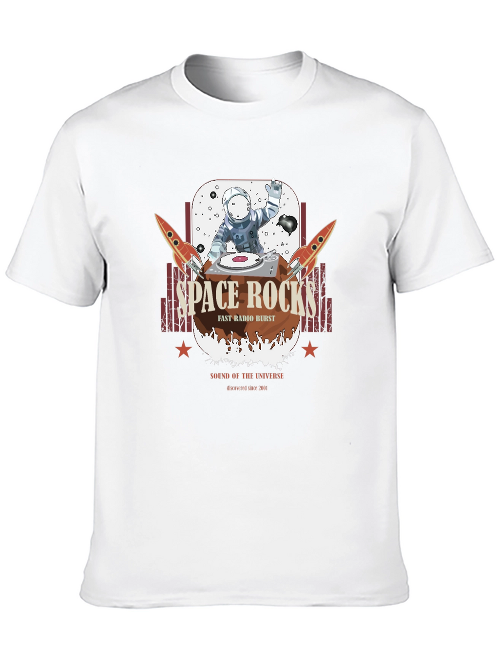 Space Rocks T-Shirt - Astronaut DJ Graphic Tee
