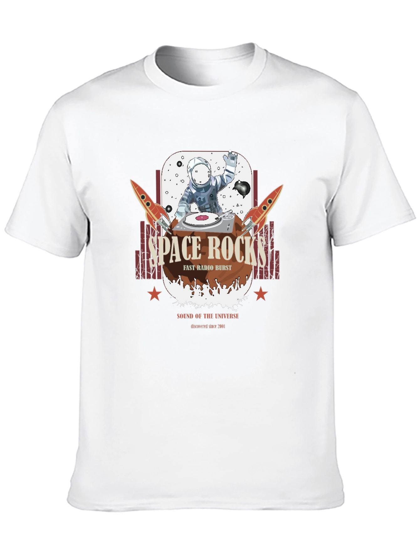 Space Rocks T-Shirt - Astronaut DJ Graphic Tee
