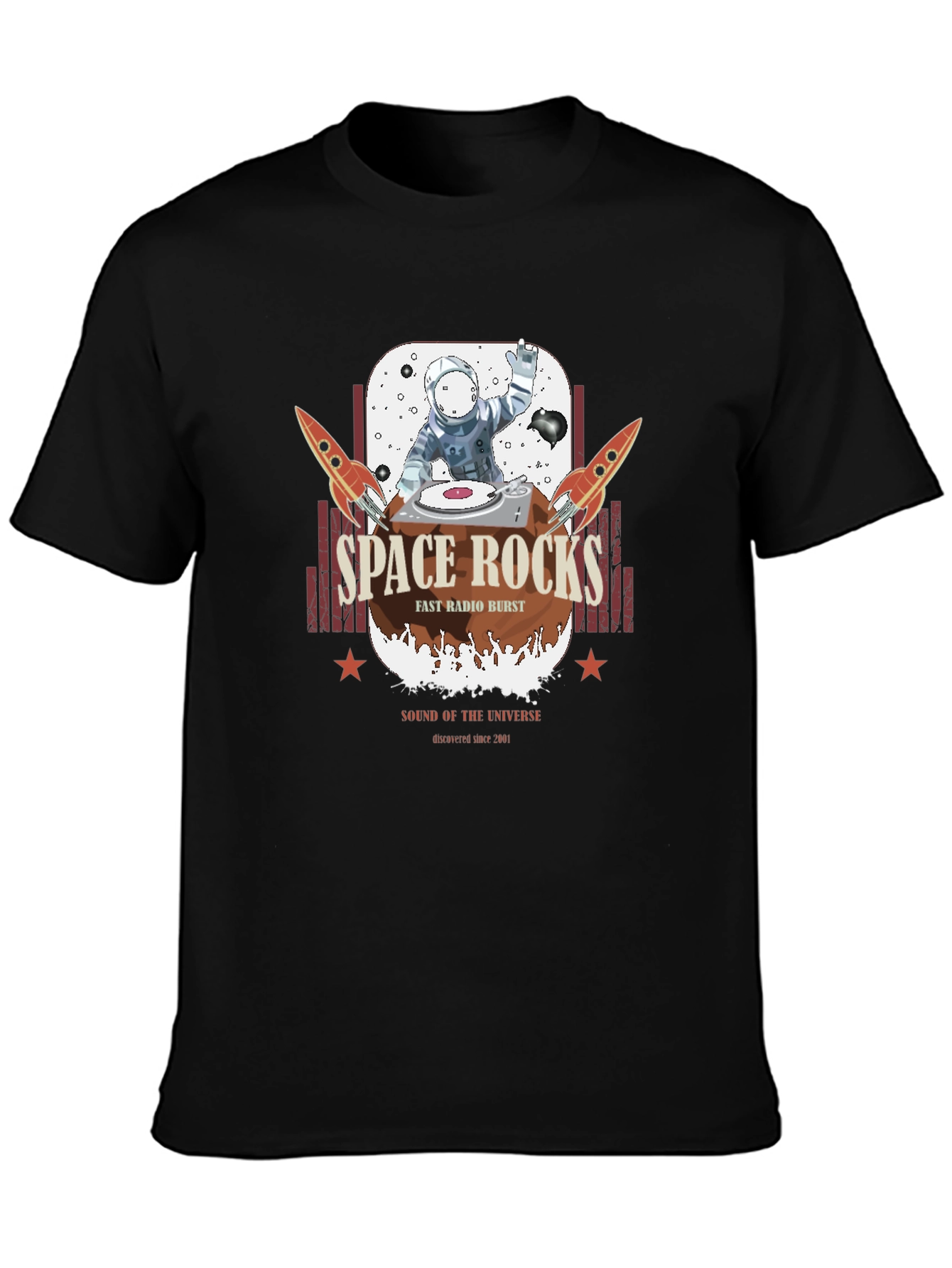 Space Rocks T-Shirt - Astronaut DJ Graphic Tee
