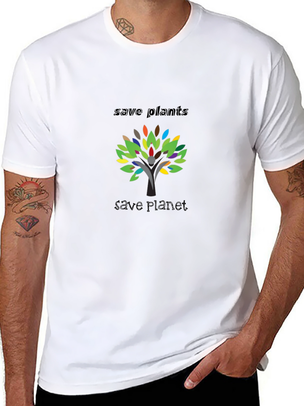 Eco-Friendly Save Plants Graphic T-Shirt