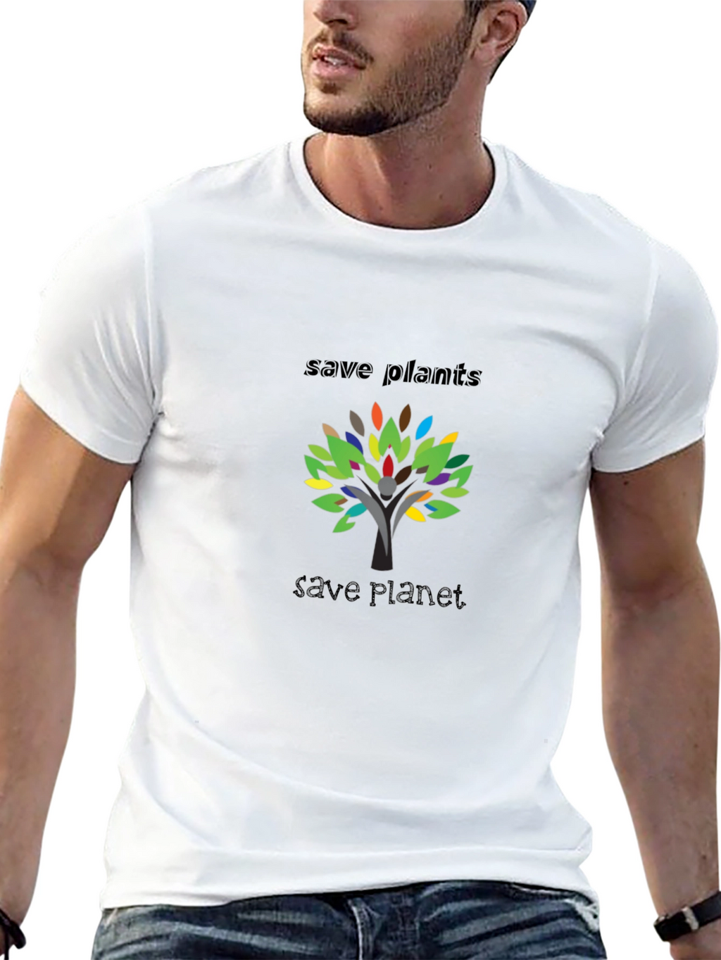 Eco-Friendly Save Plants Graphic T-Shirt