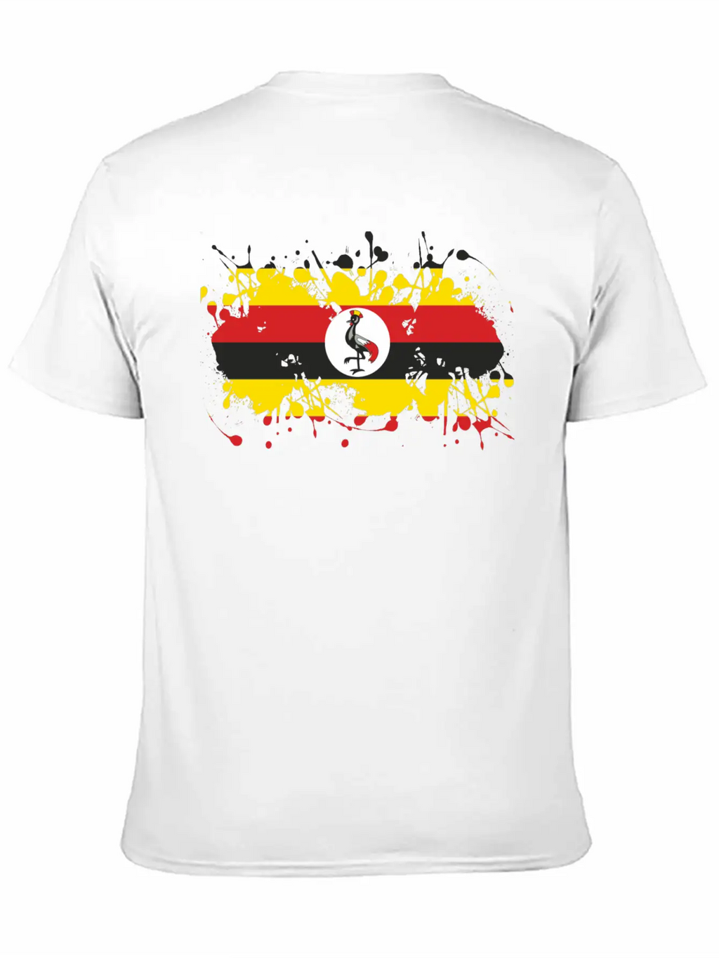 Uganda Flag Ink Essential Cotton Tee For Daily Outfits – Unisex Style