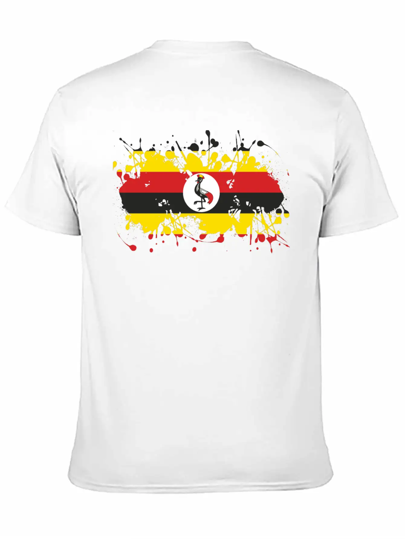 Uganda Flag Ink Essential Cotton Tee For Daily Outfits – Unisex Style