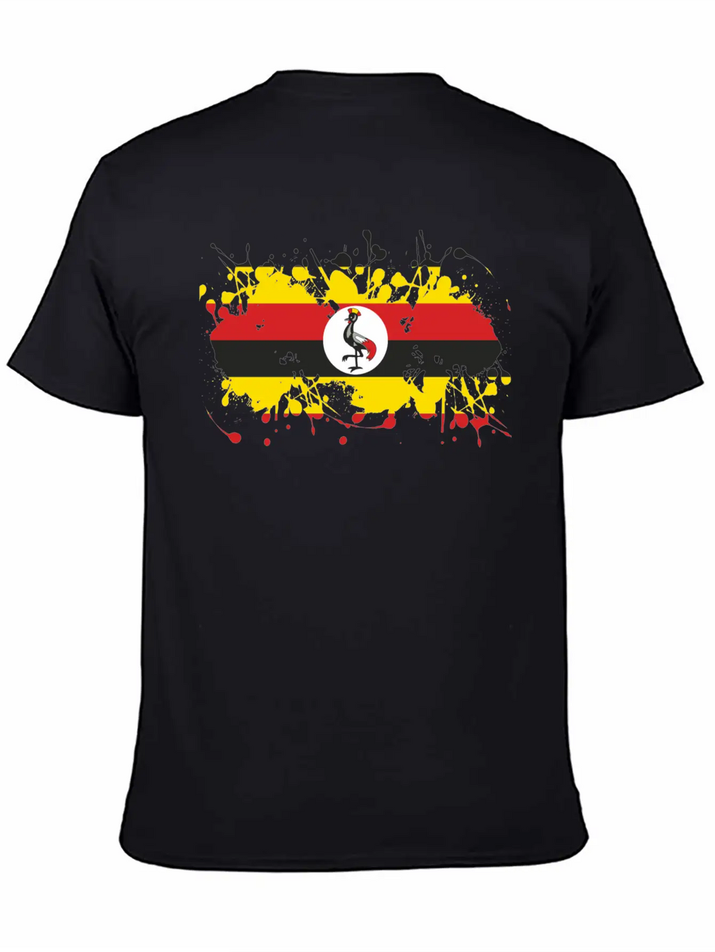 Uganda Flag Ink Essential Cotton Tee For Daily Outfits – Unisex Style
