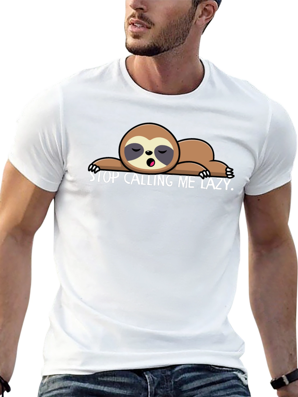 Lazy Sloth Graphic T-Shirt - Soft Cotton Tee