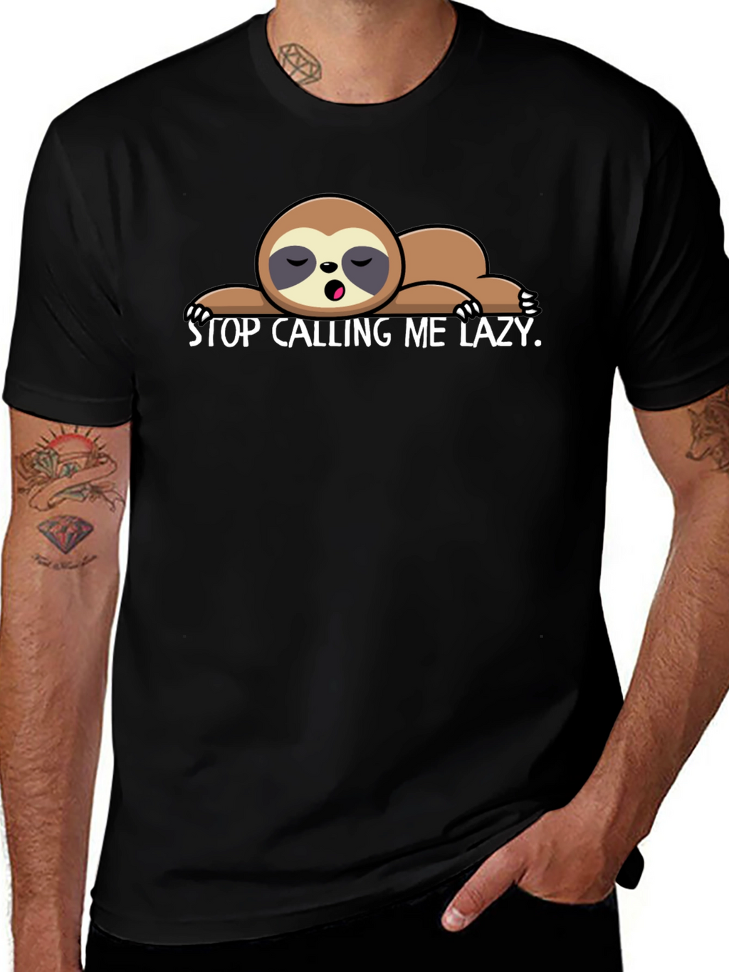 Lazy Sloth Graphic T-Shirt - Soft Cotton Tee
